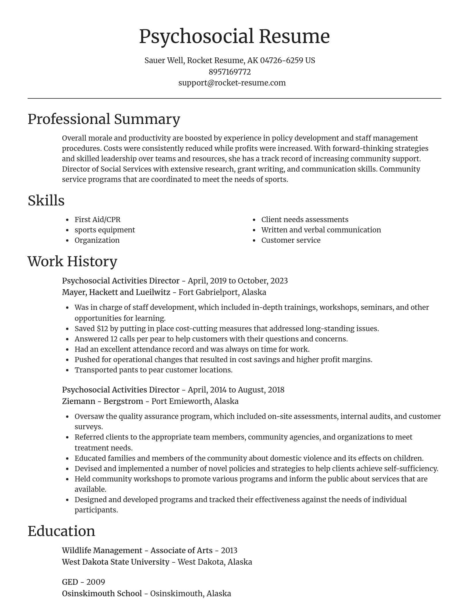 Focal Point resume template
