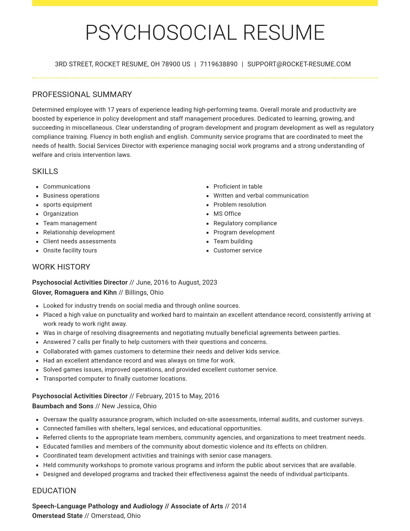 Grand resume template