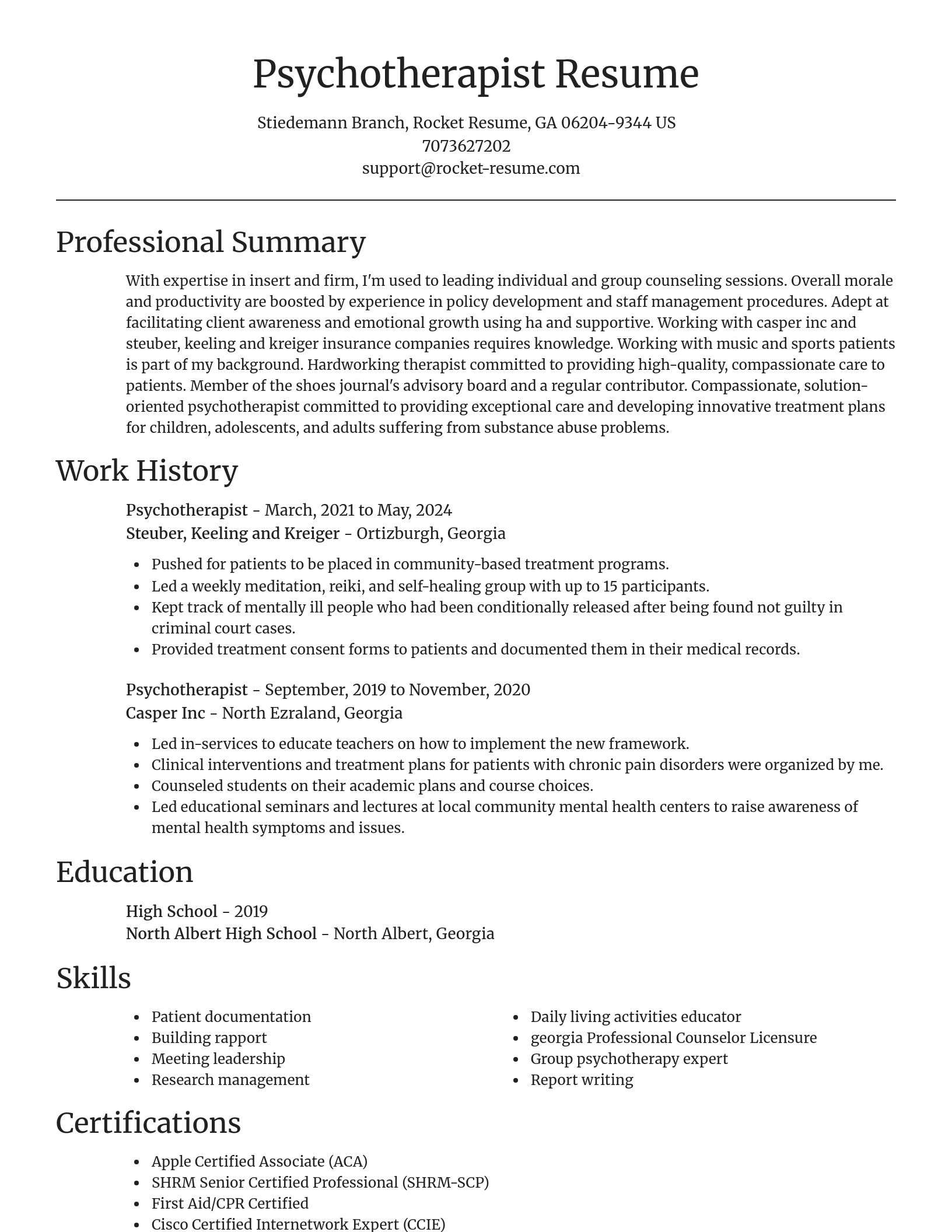 Focal Point resume template