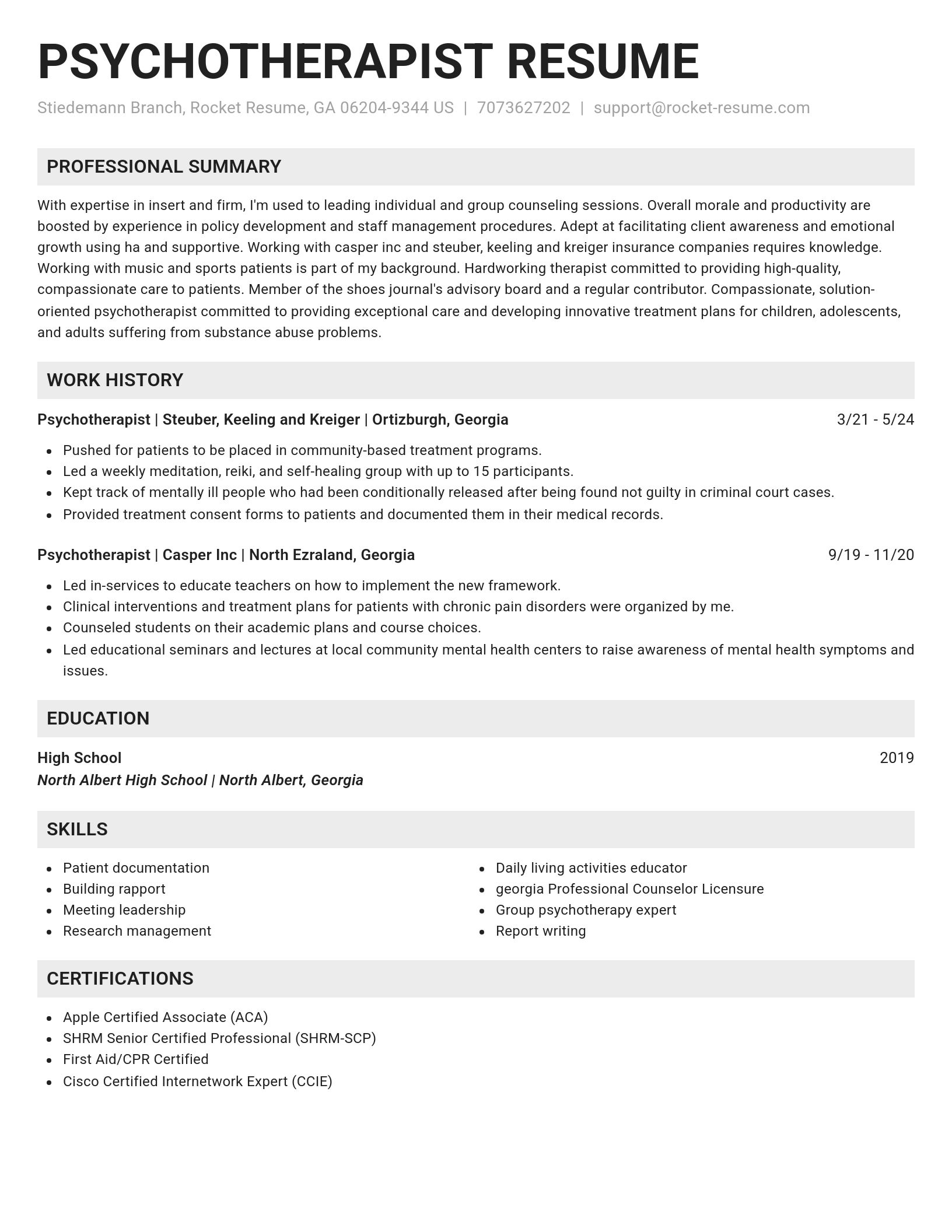 Genius resume template