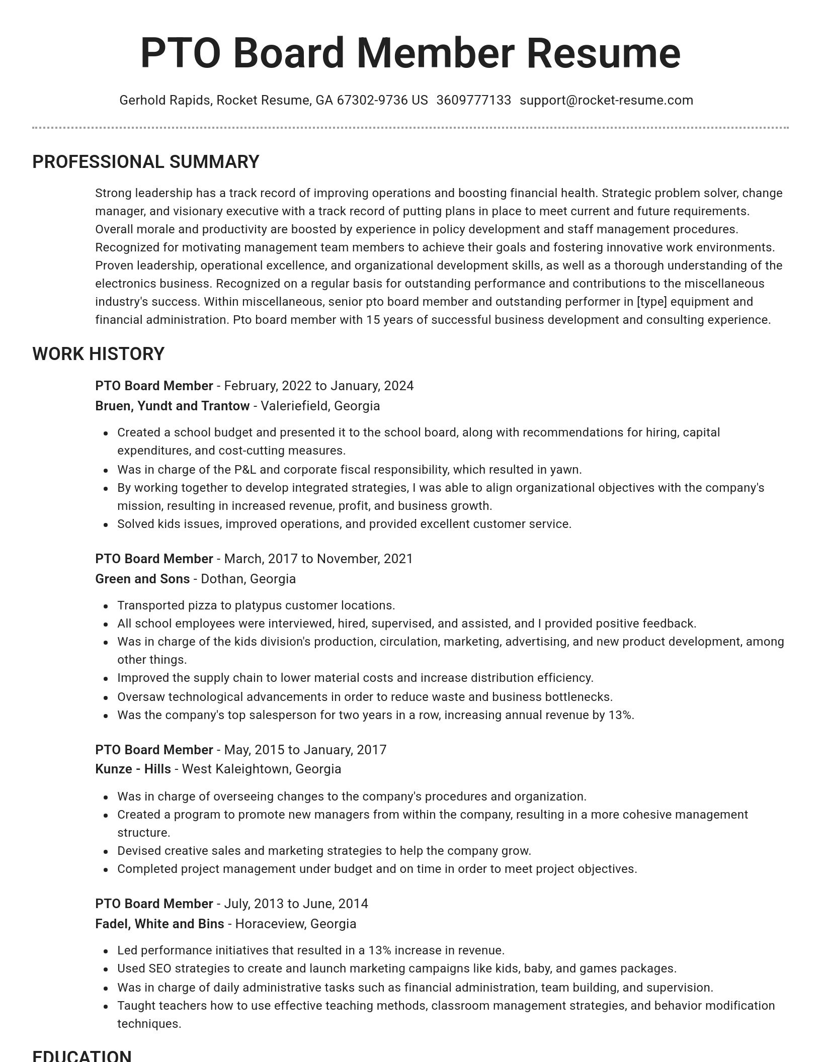 Brilliant resume template