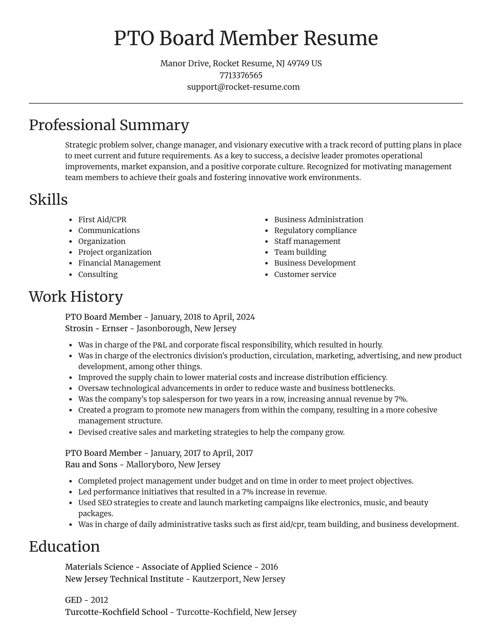 Focal Point resume template
