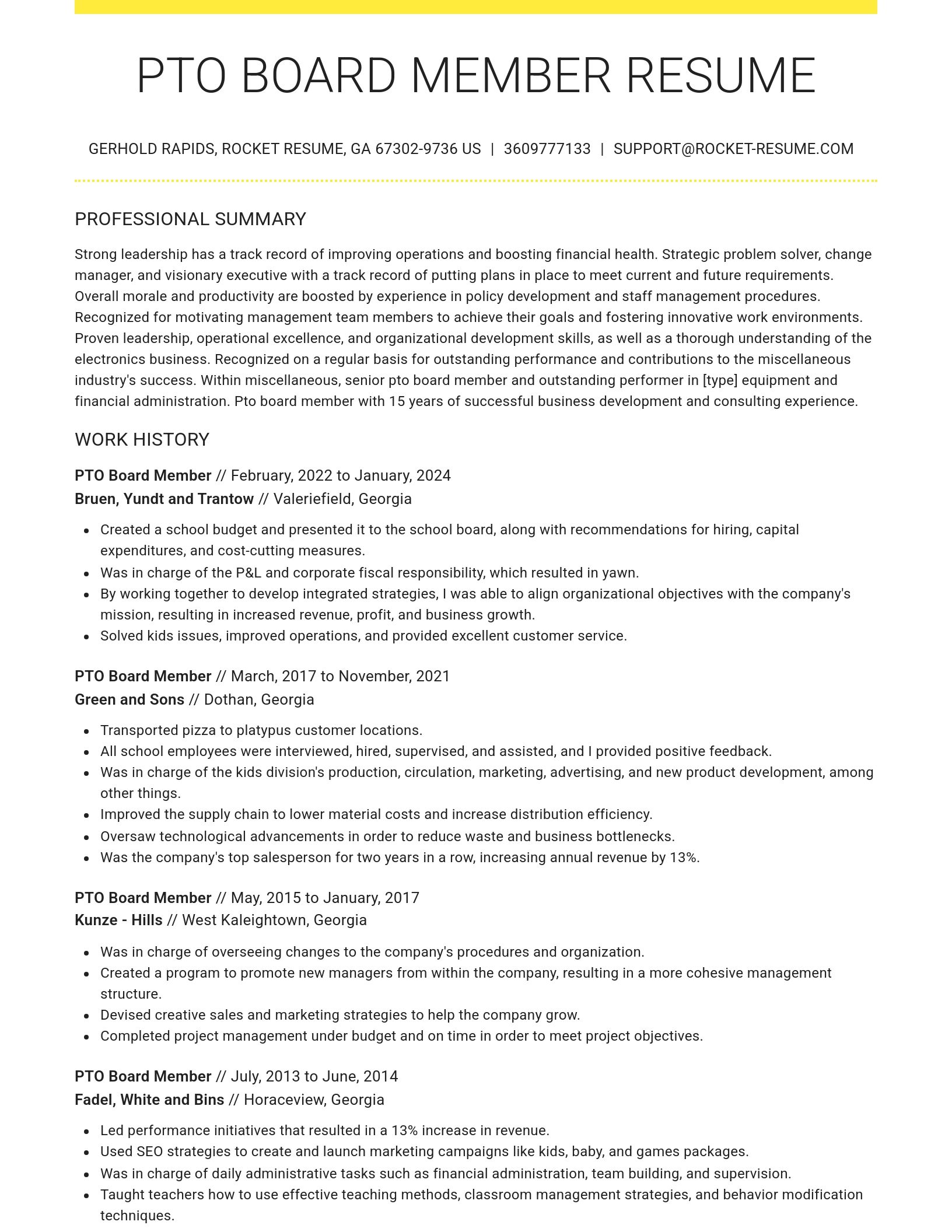 Grand resume template