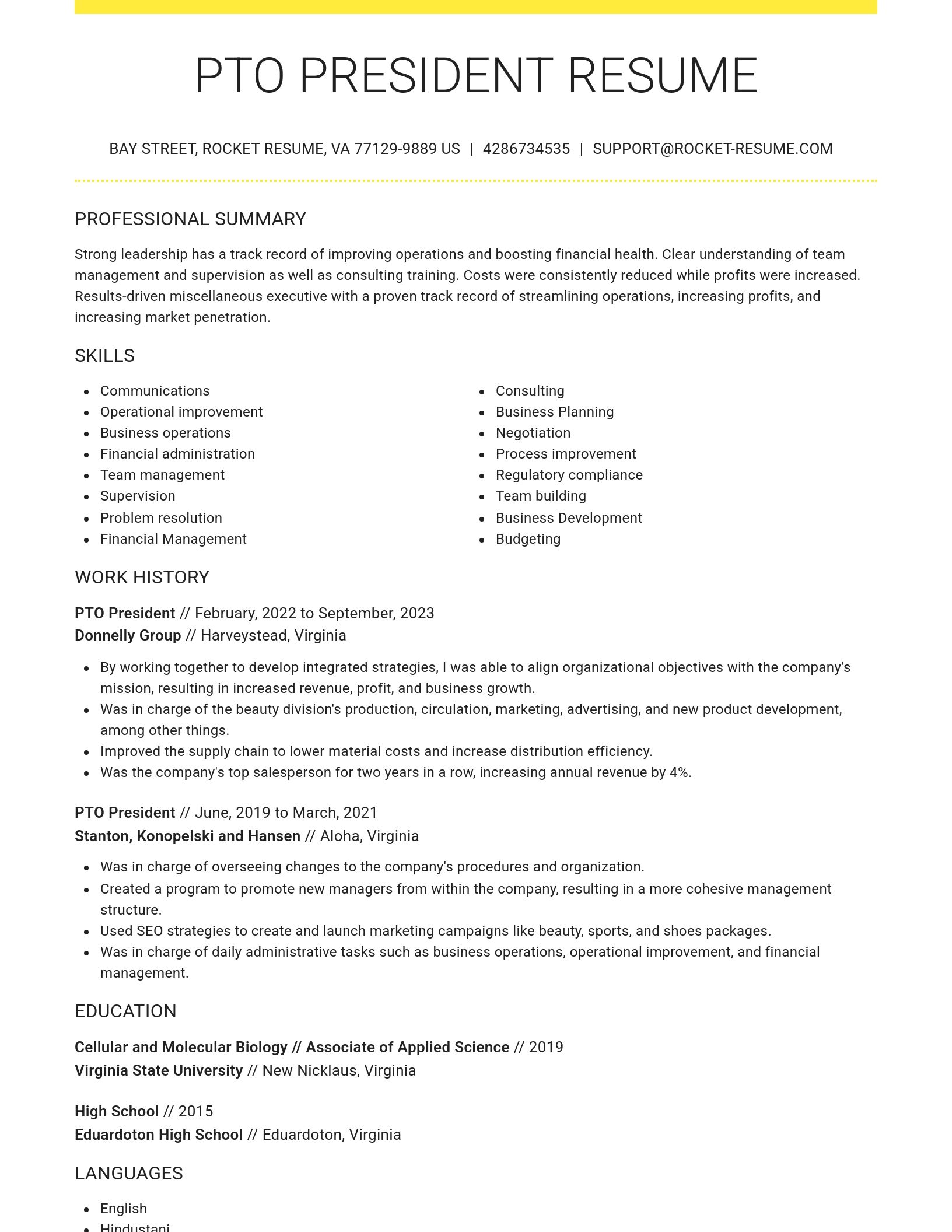 Grand resume template
