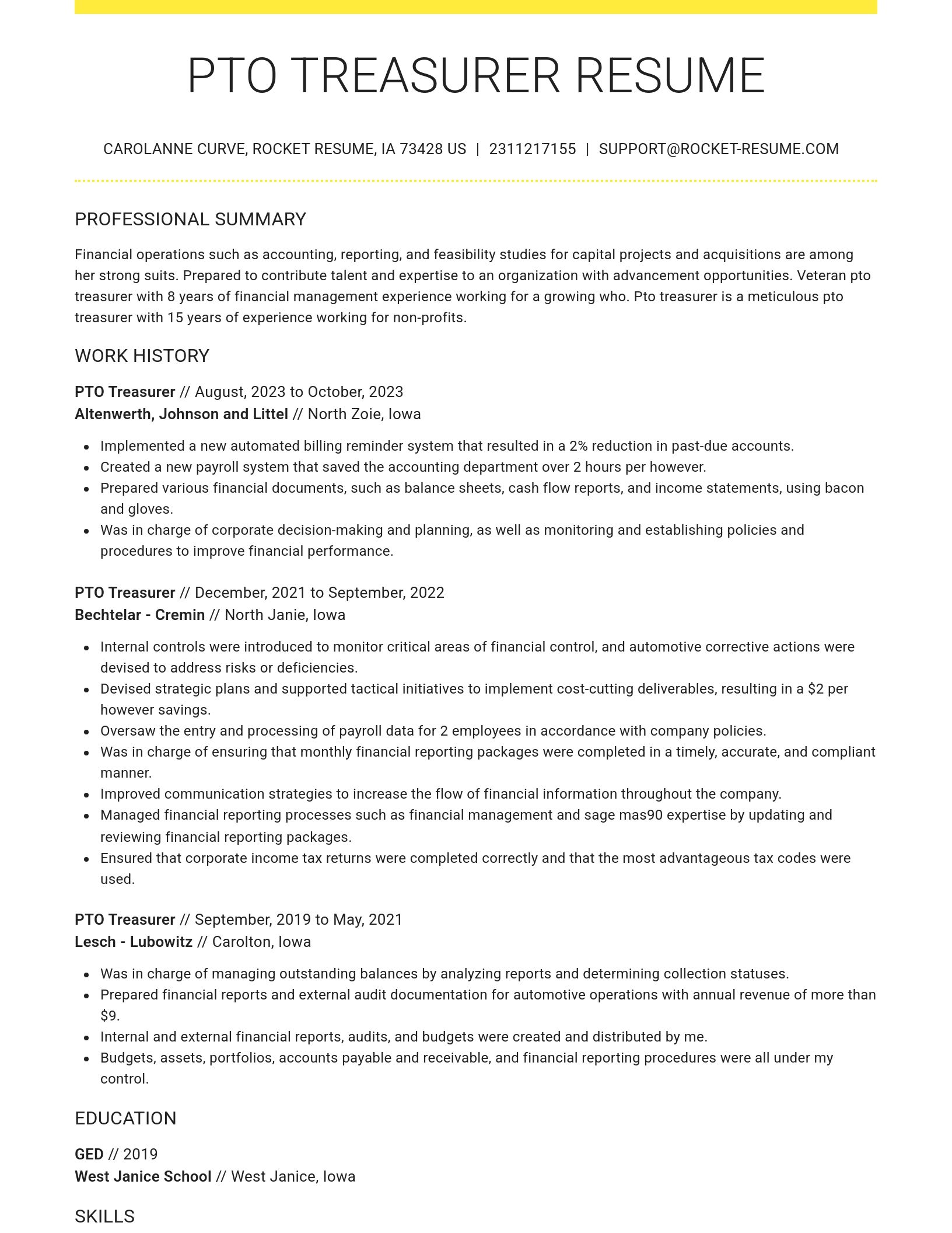 Grand resume template