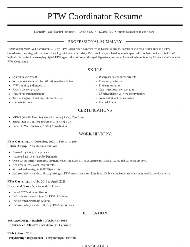 Elegant resume template
