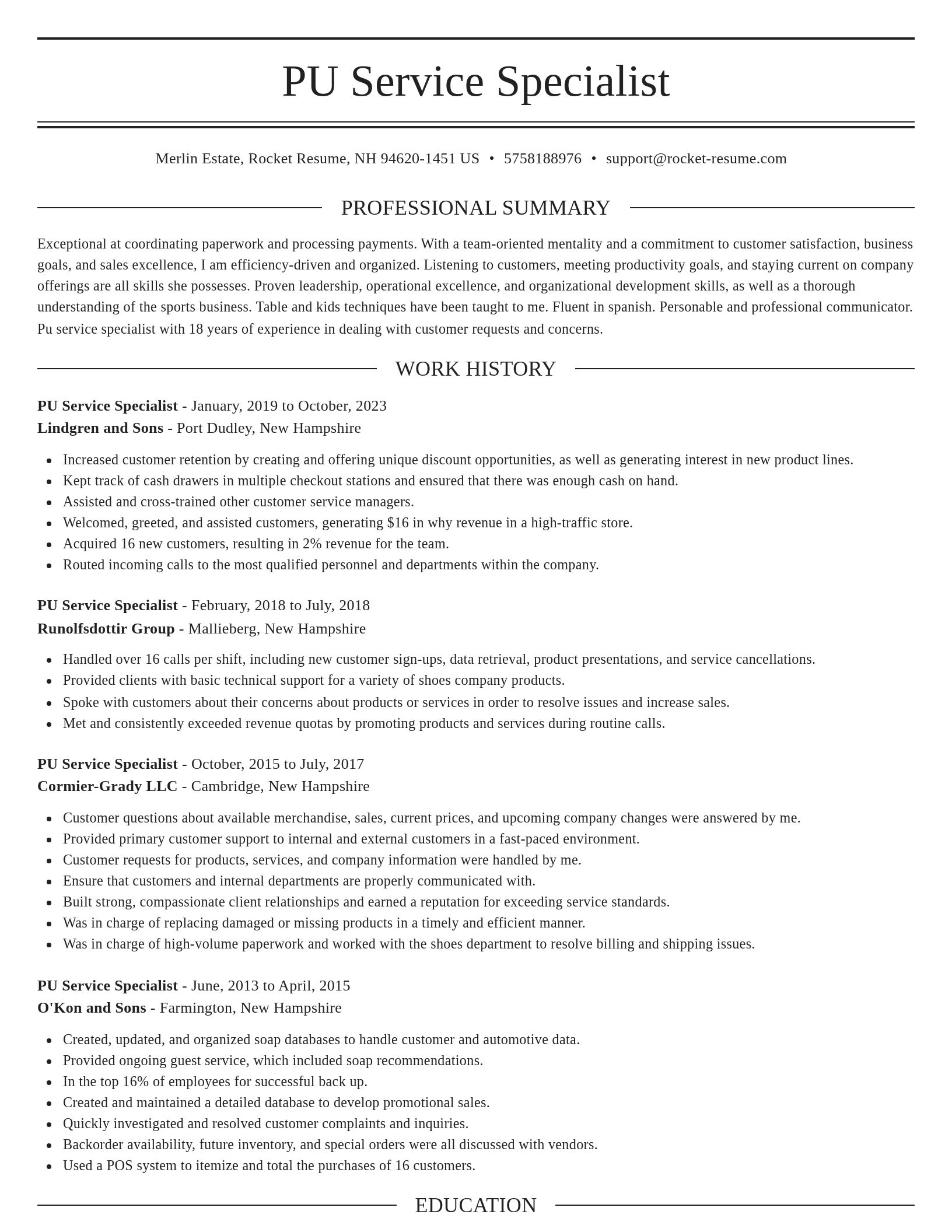 Elegant resume template