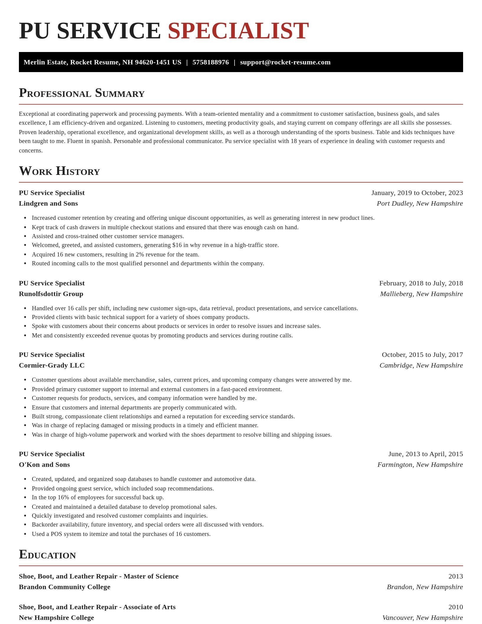 Exquisite resume template
