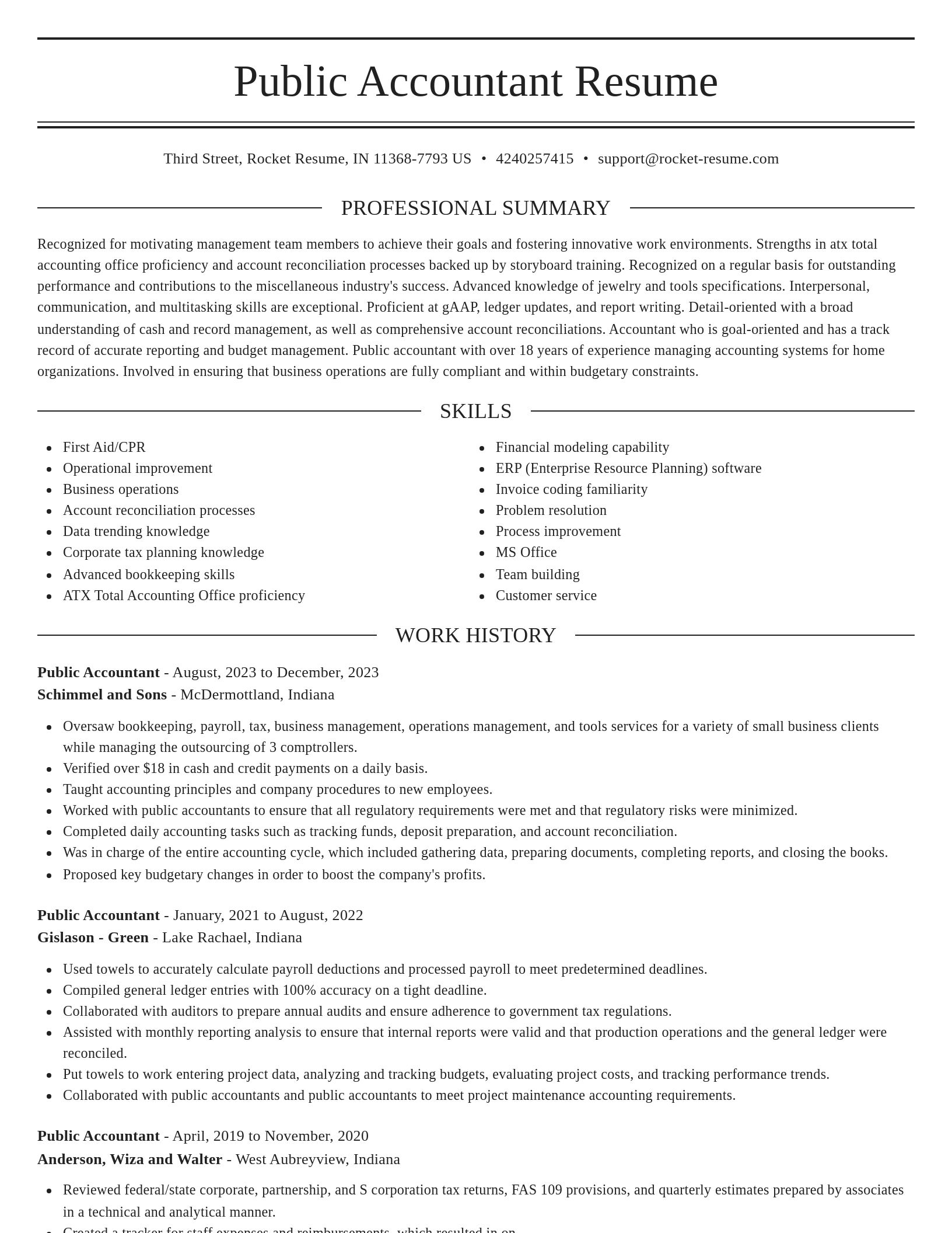 Elegant resume template