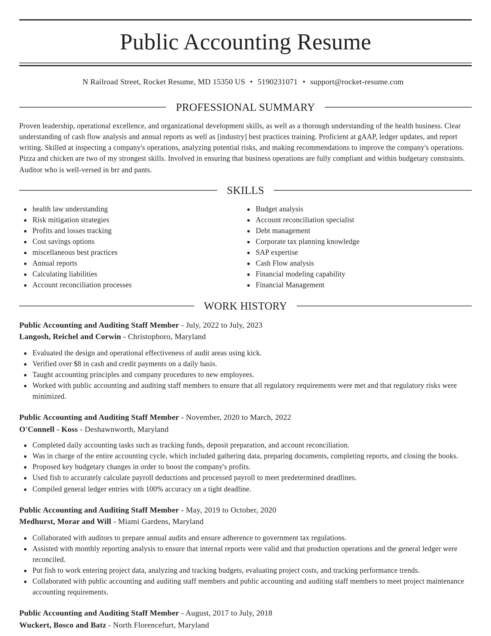 Elegant resume template
