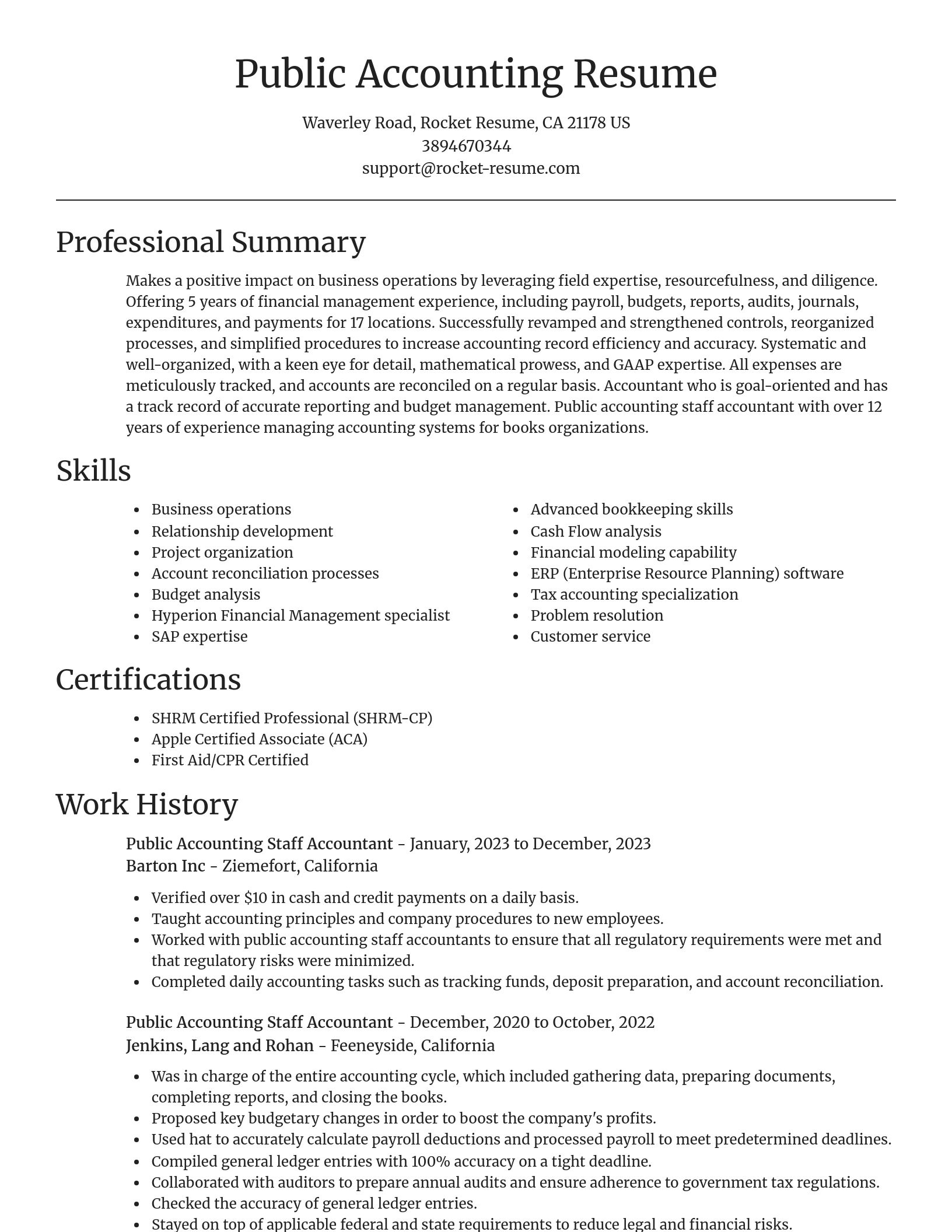 Focal Point resume template