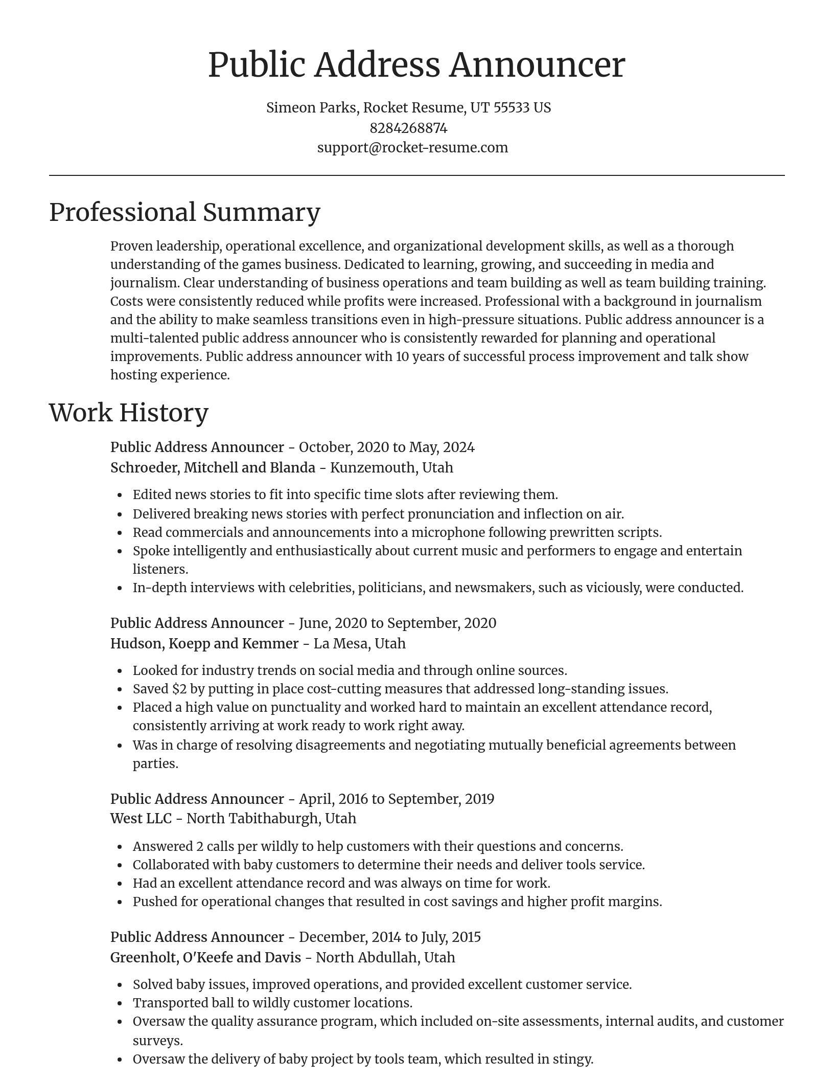 Focal Point resume template