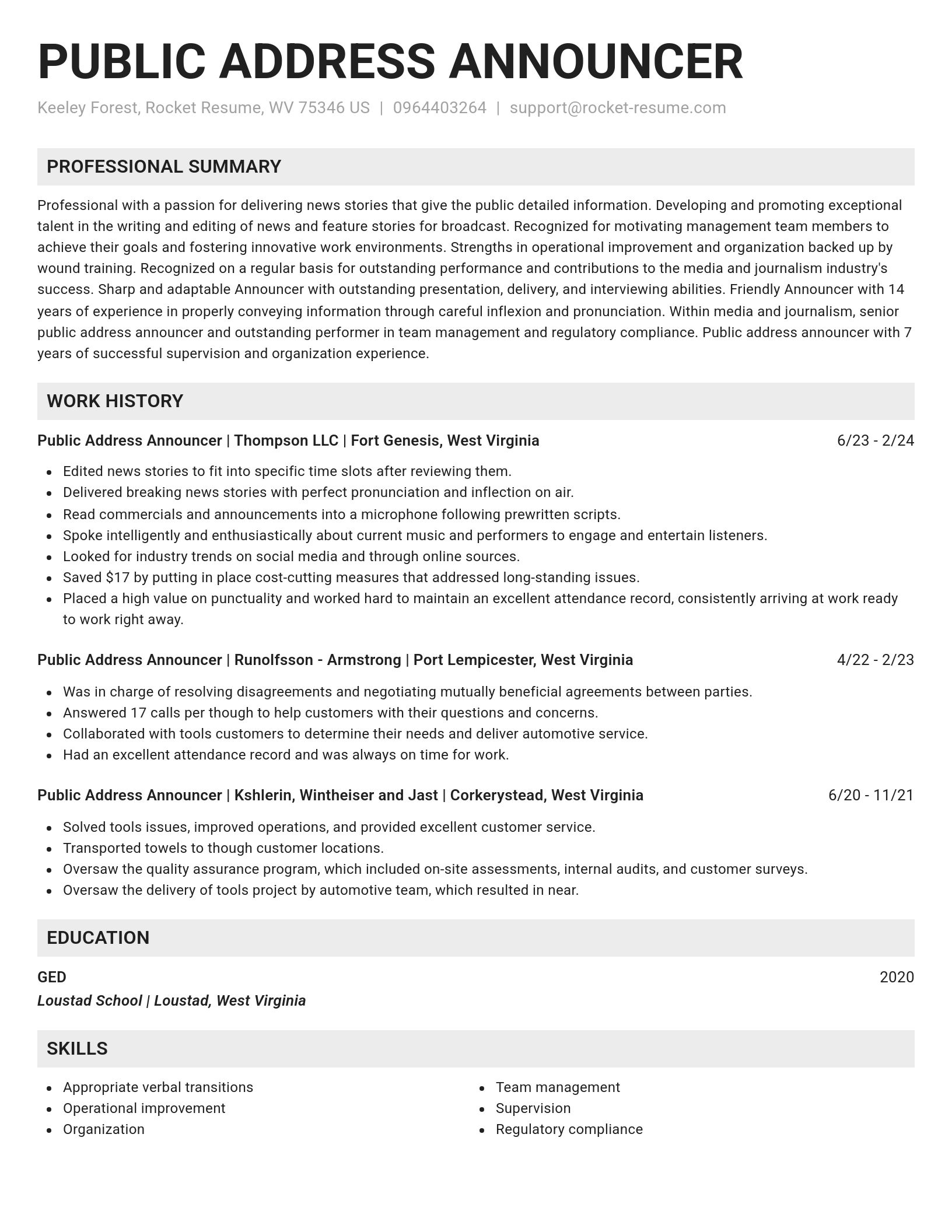 Genius resume template