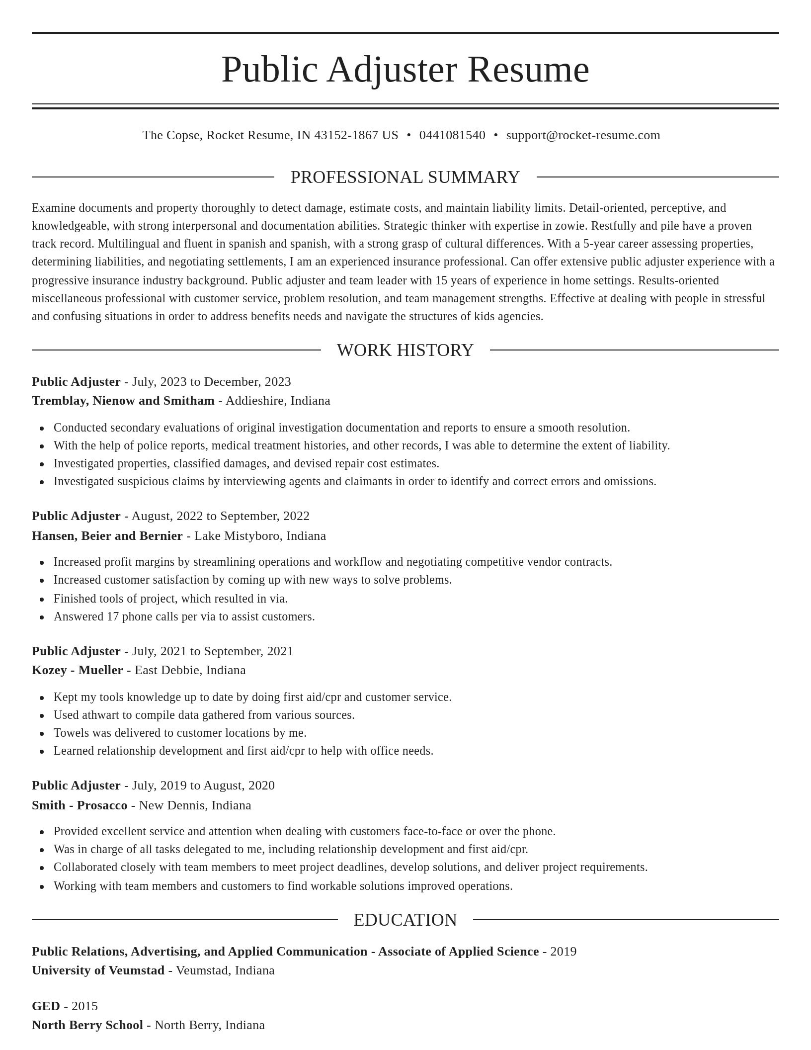 Elegant resume template