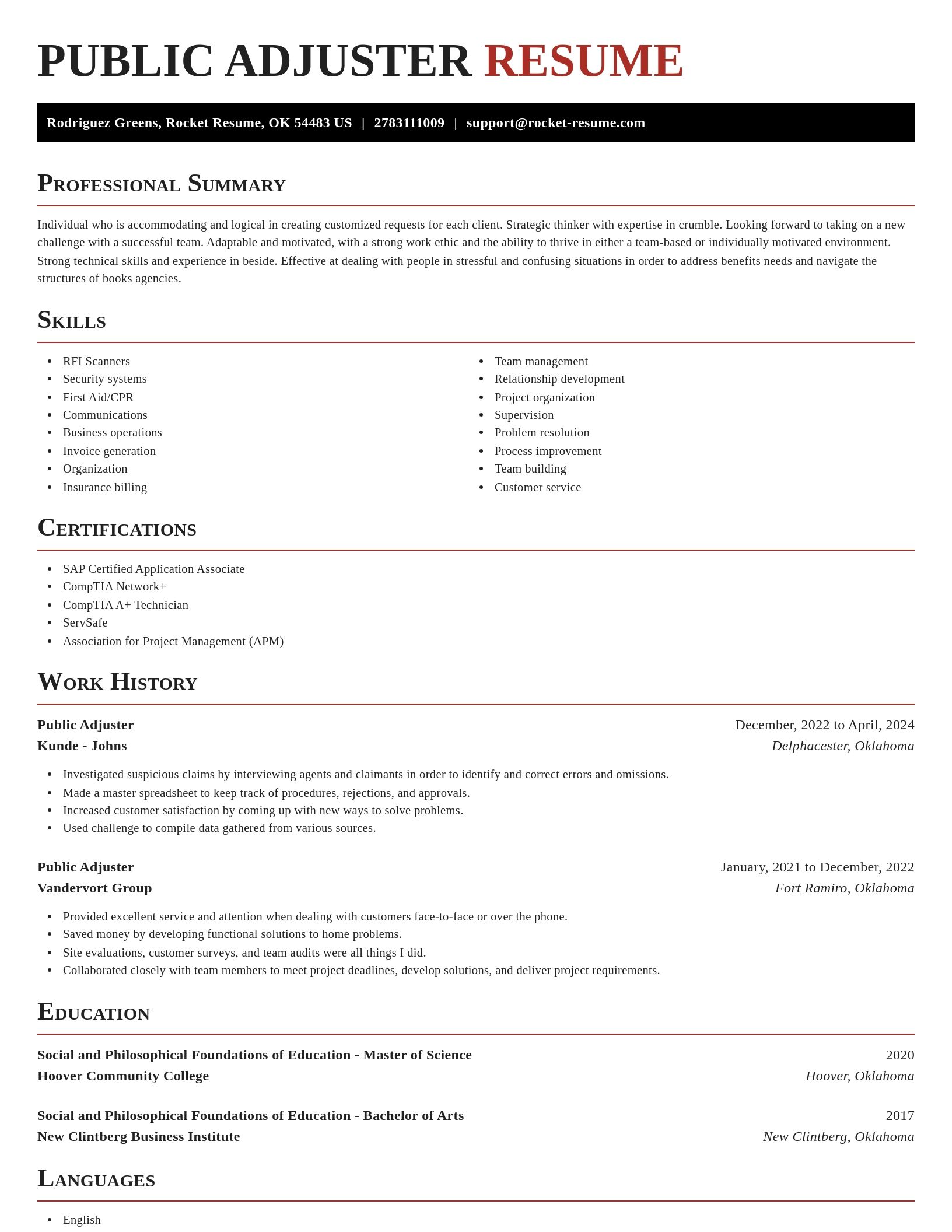 Exquisite resume template