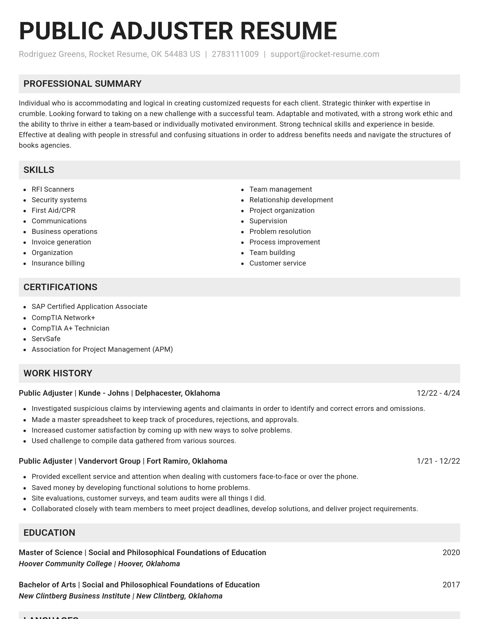 Genius resume template