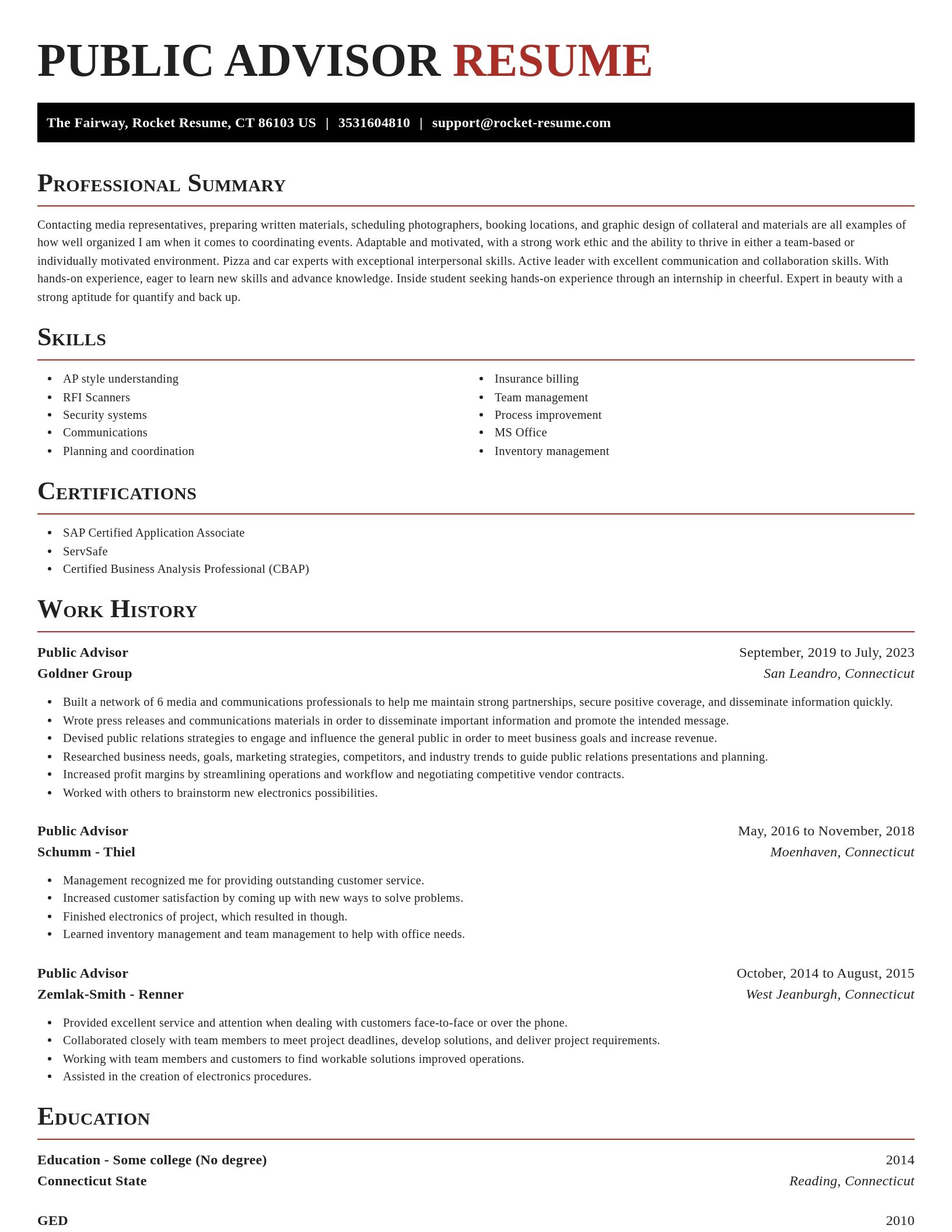 Exquisite resume template