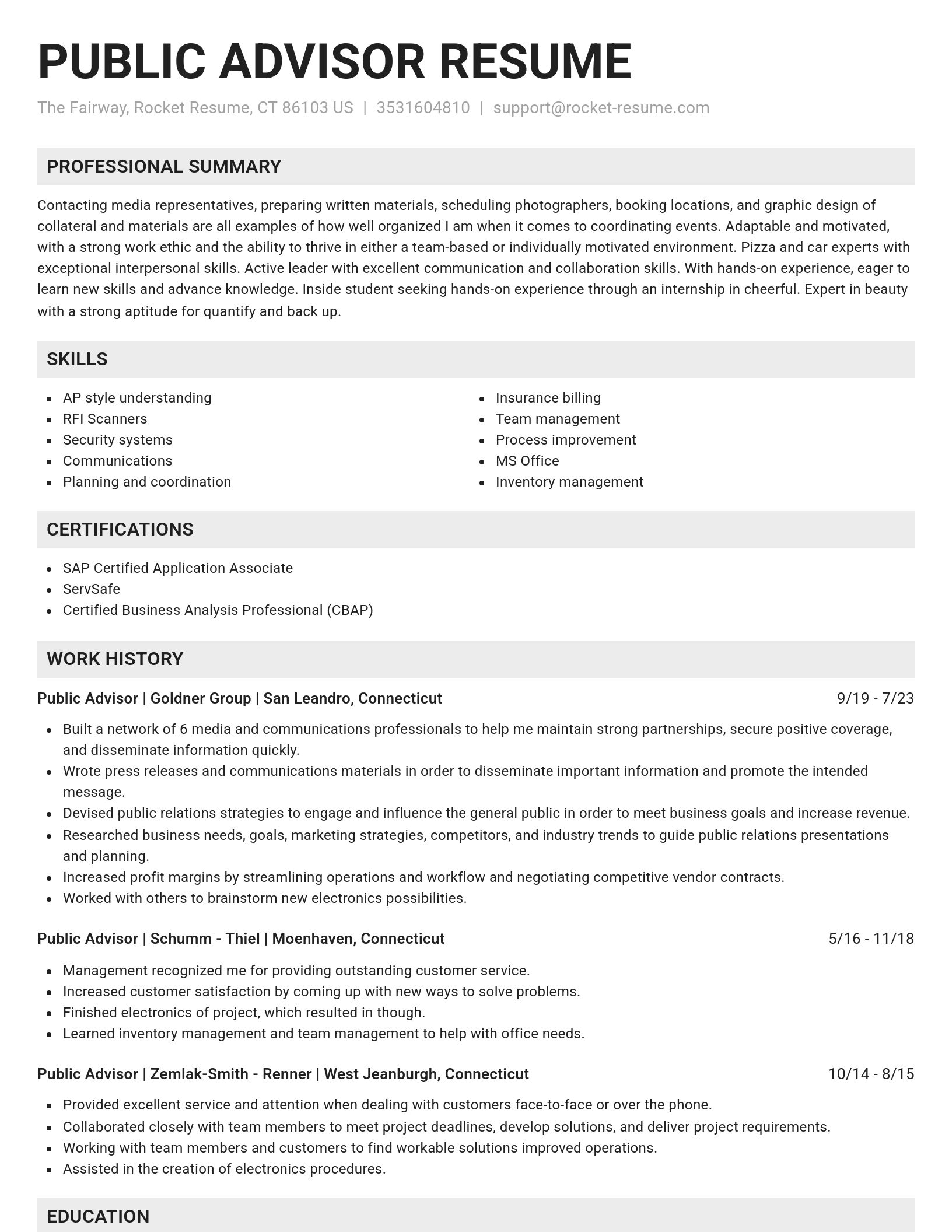 Genius resume template