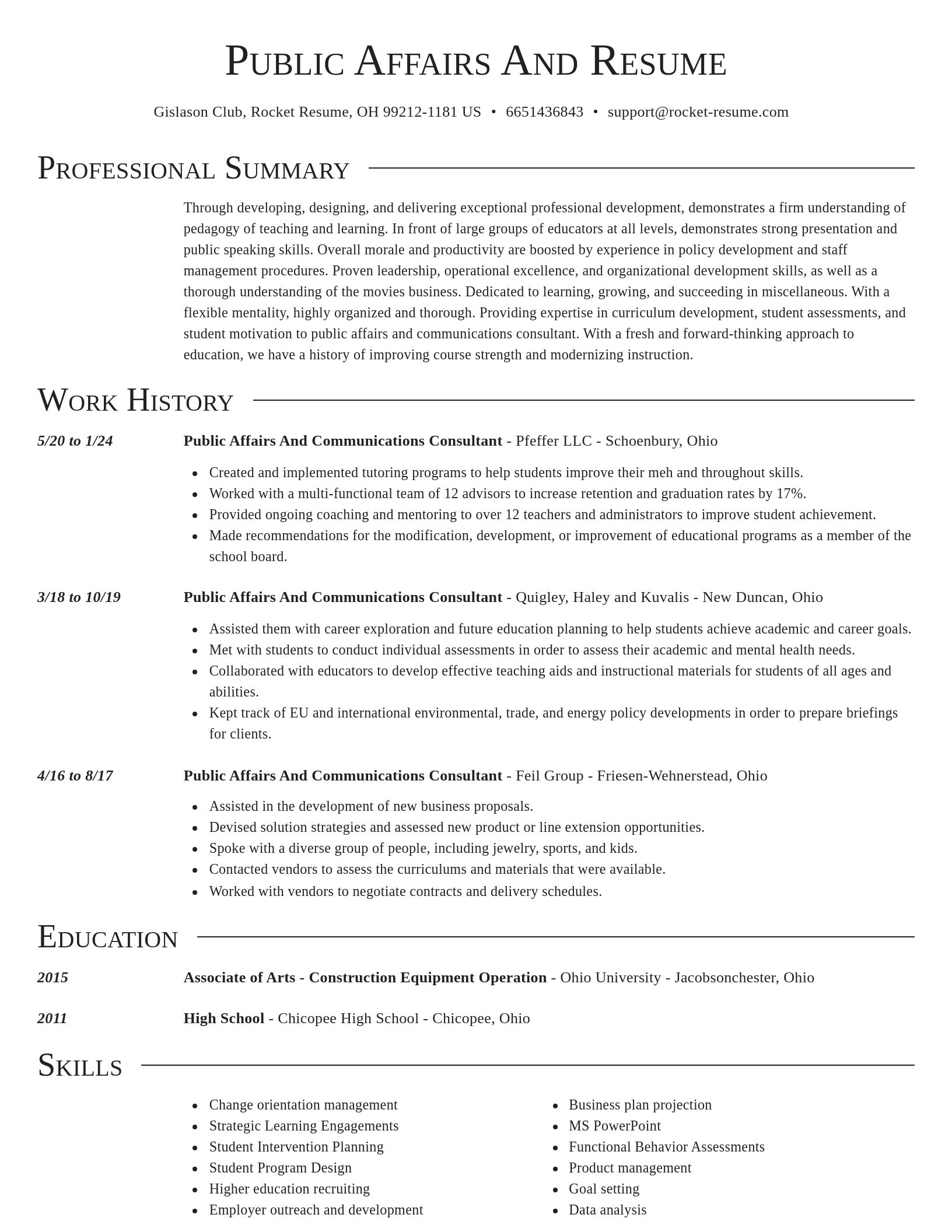 Director resume template