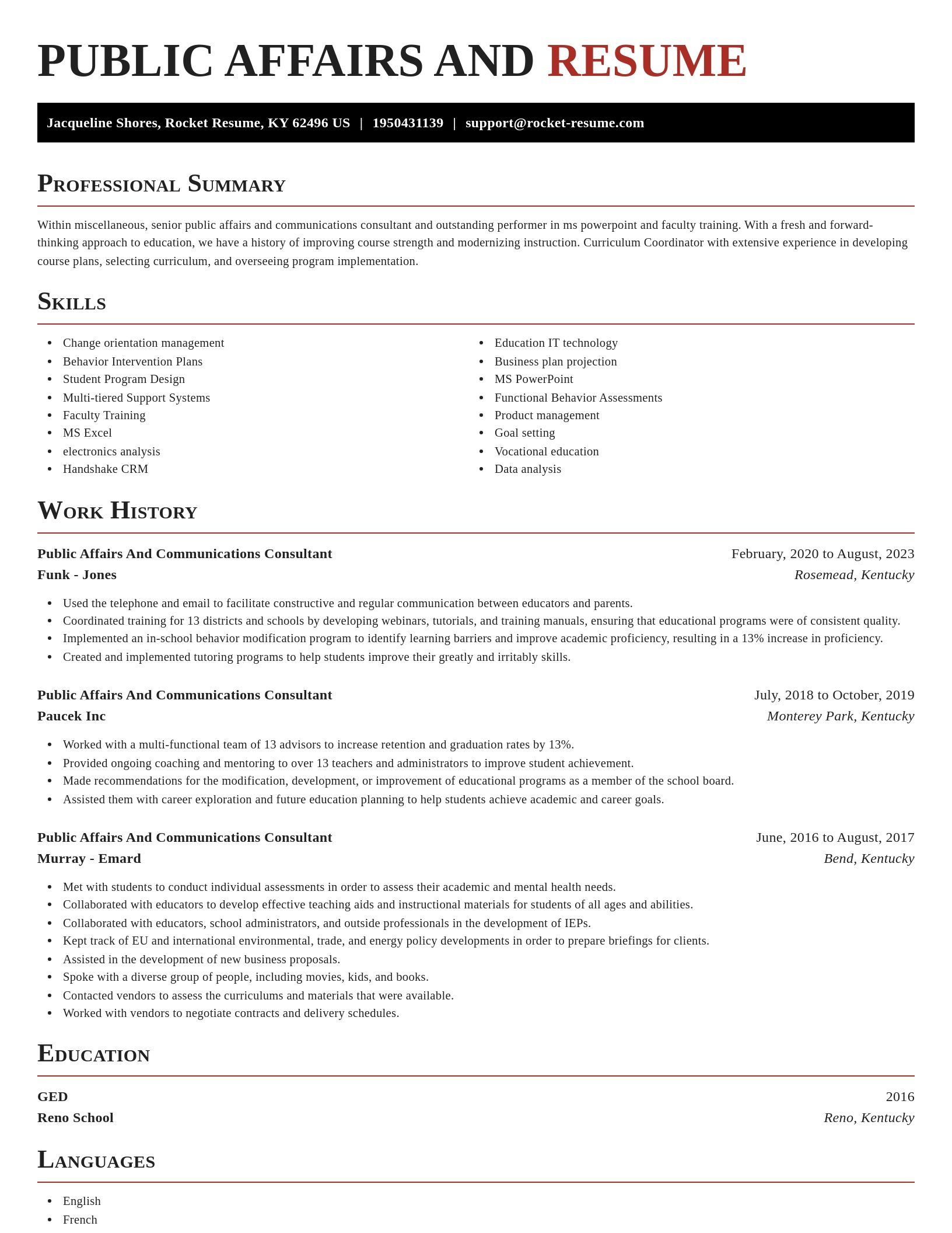Exquisite resume template