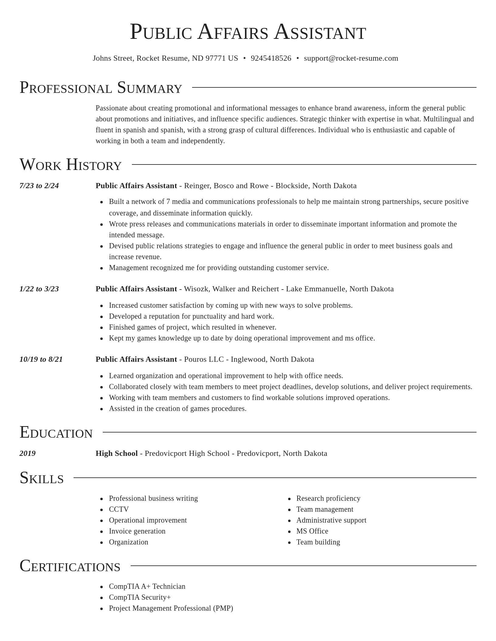 Director resume template