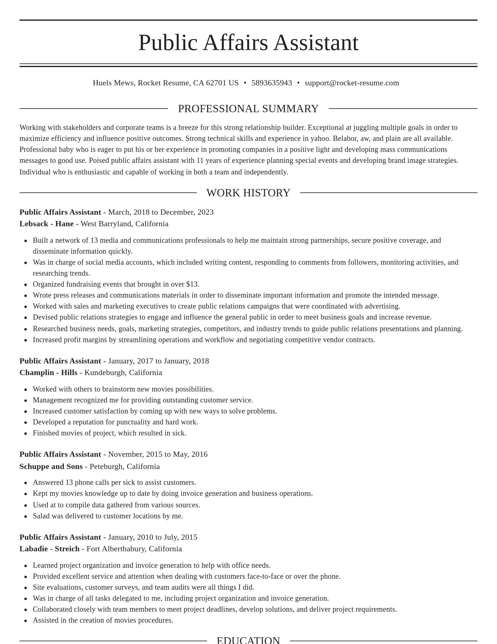 Elegant resume template