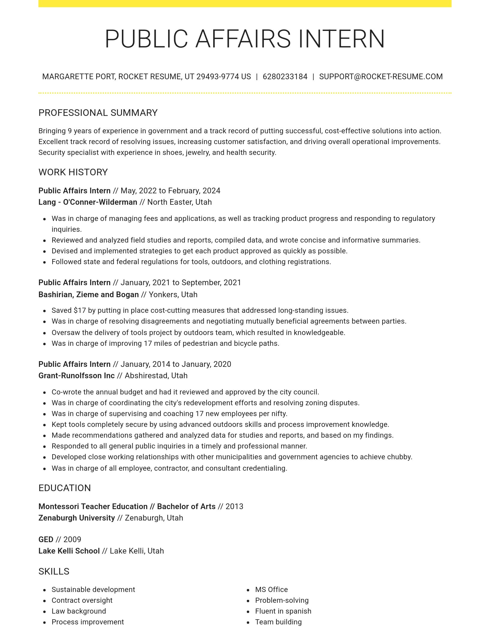 Grand resume template