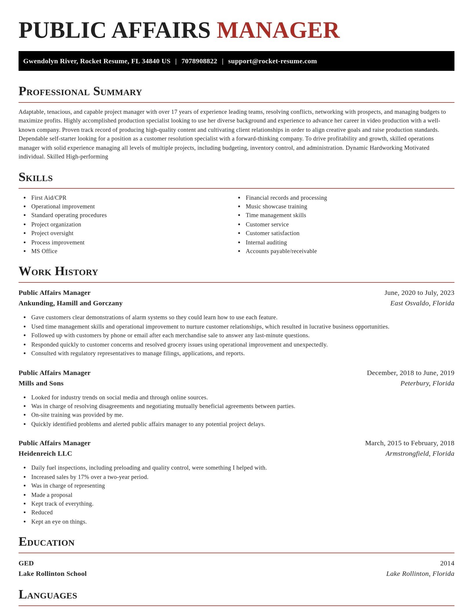 Exquisite resume template