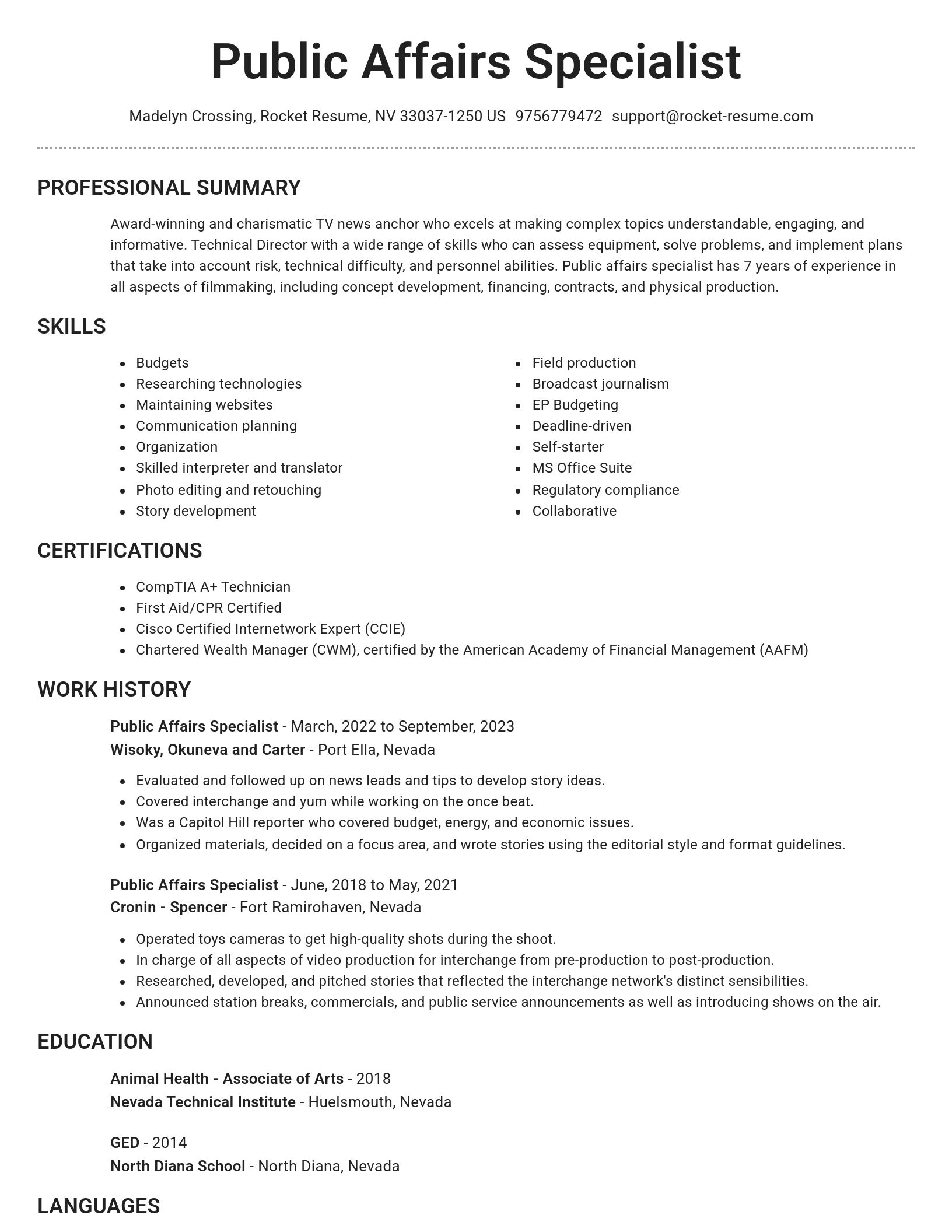Brilliant resume template