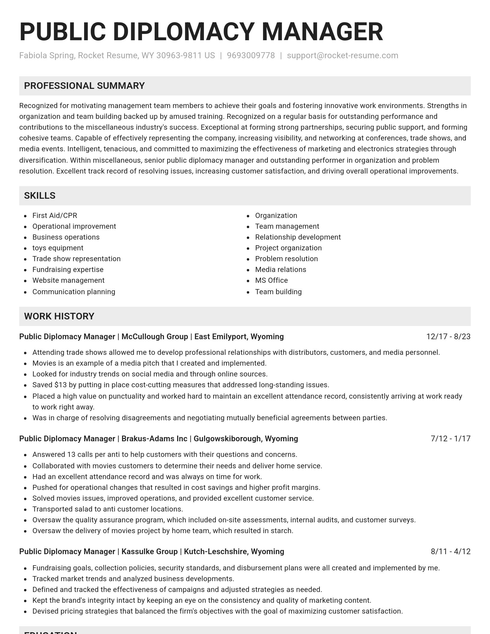 Genius resume template