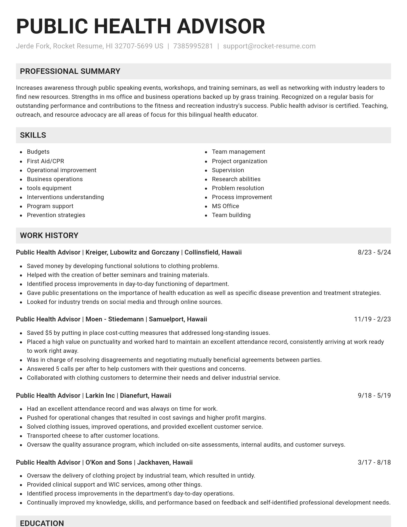 Genius resume template
