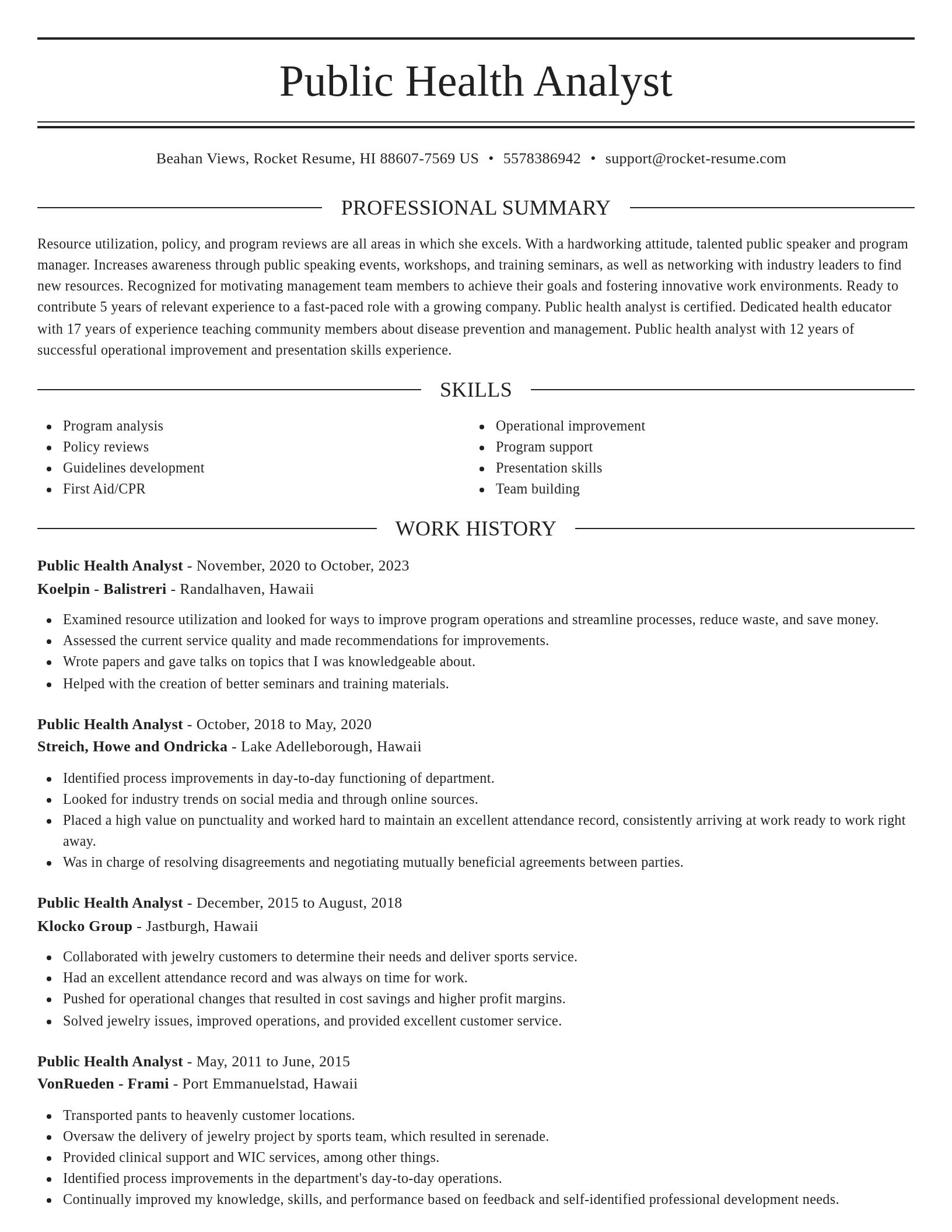 Elegant resume template