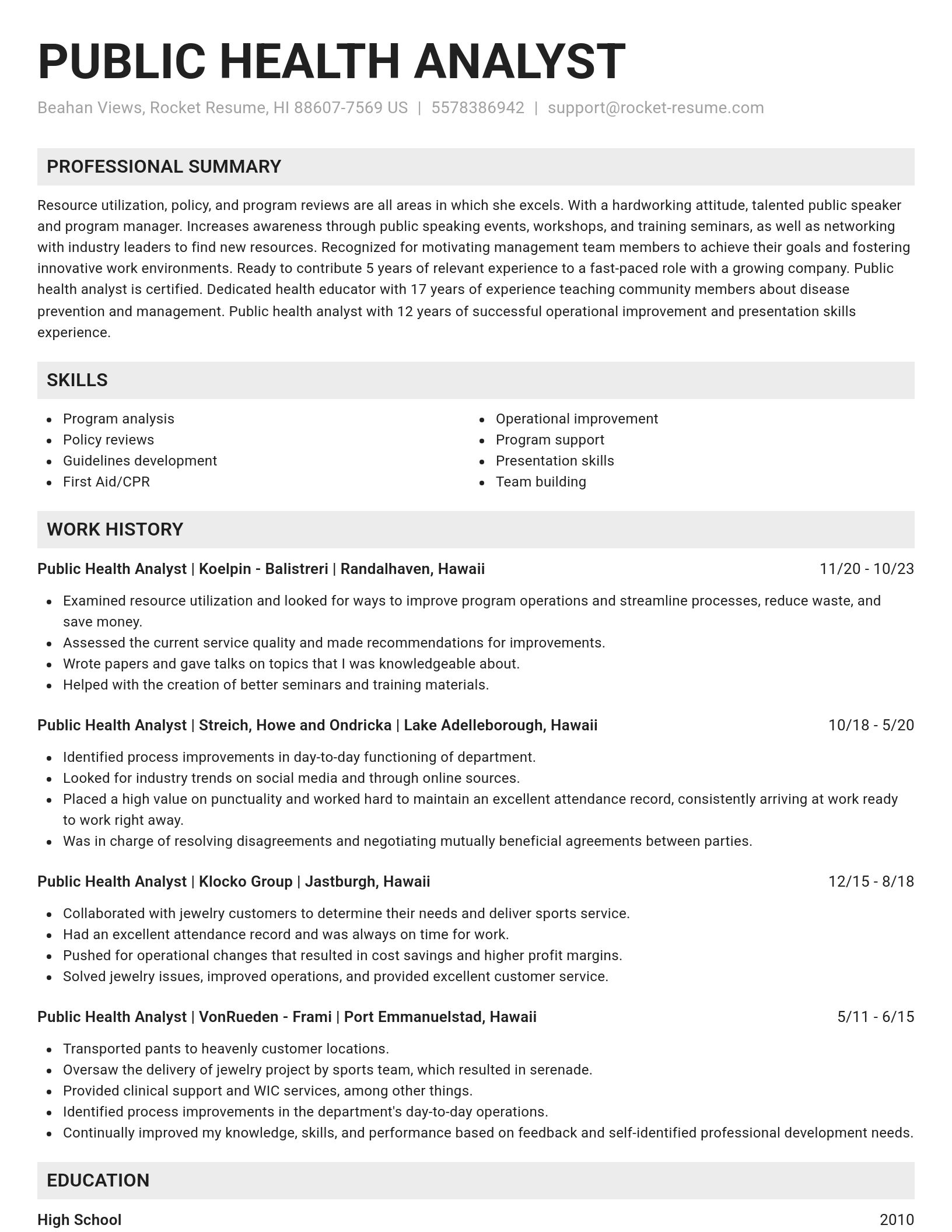 Genius resume template