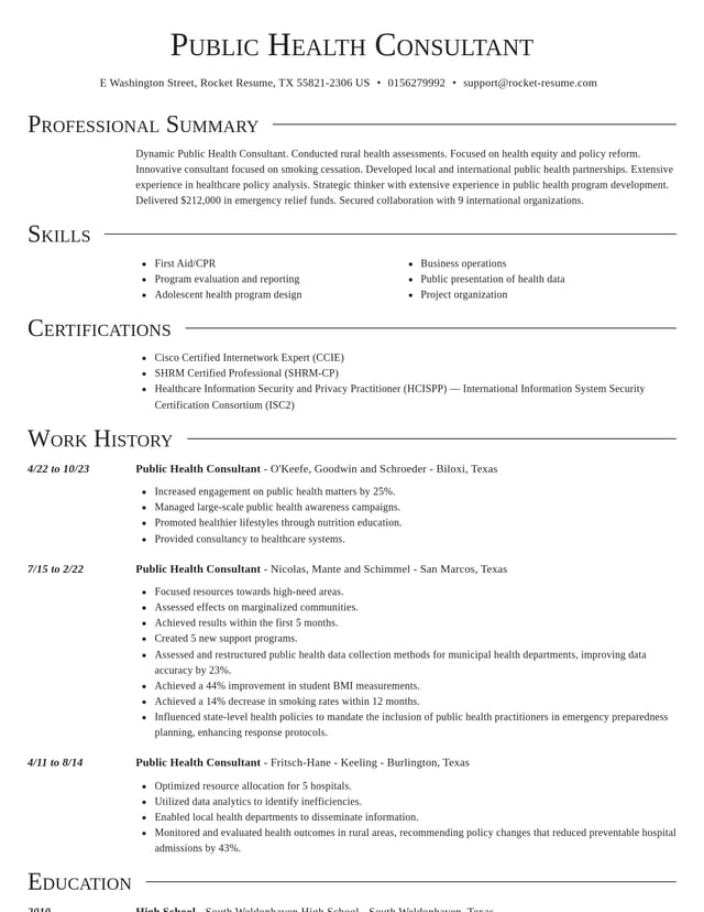 Director resume template