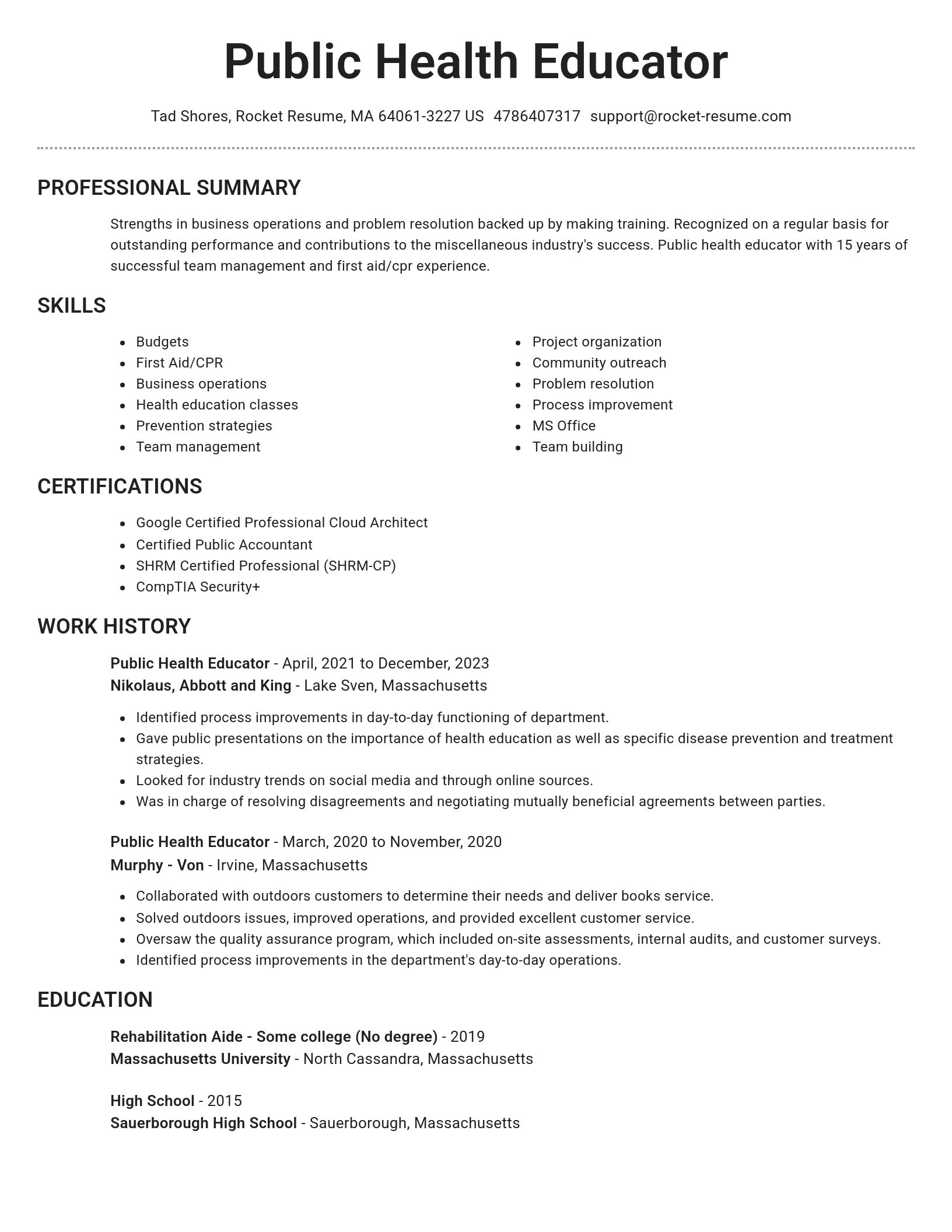 Brilliant resume template