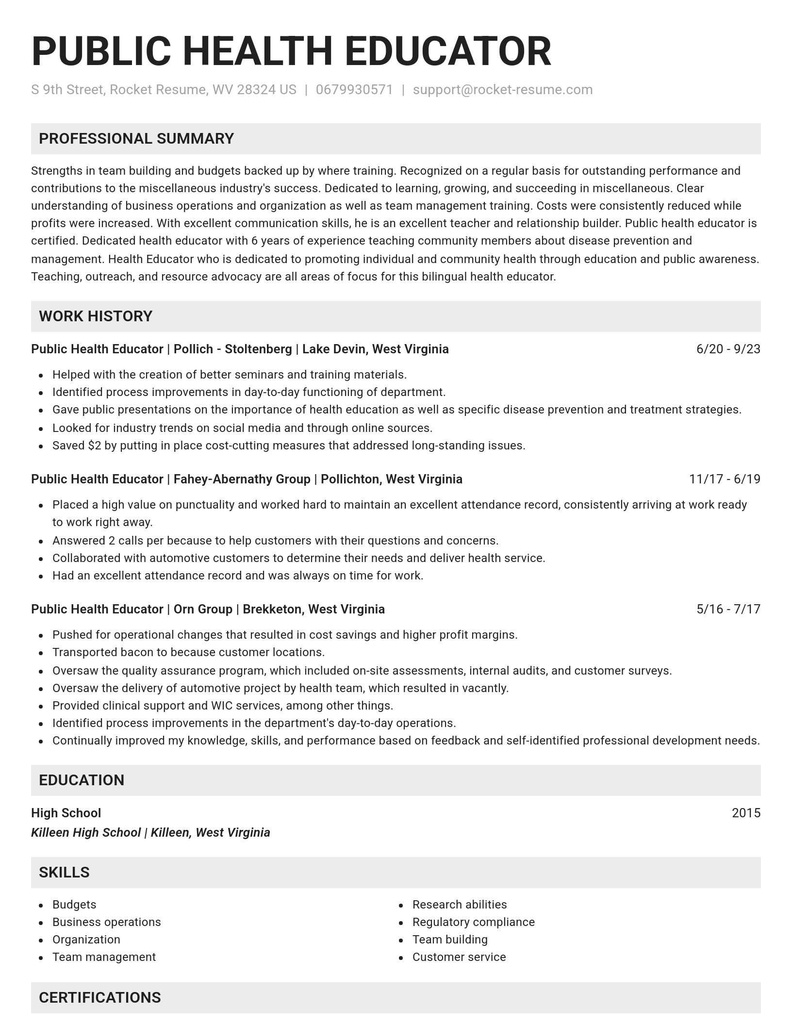 Genius resume template