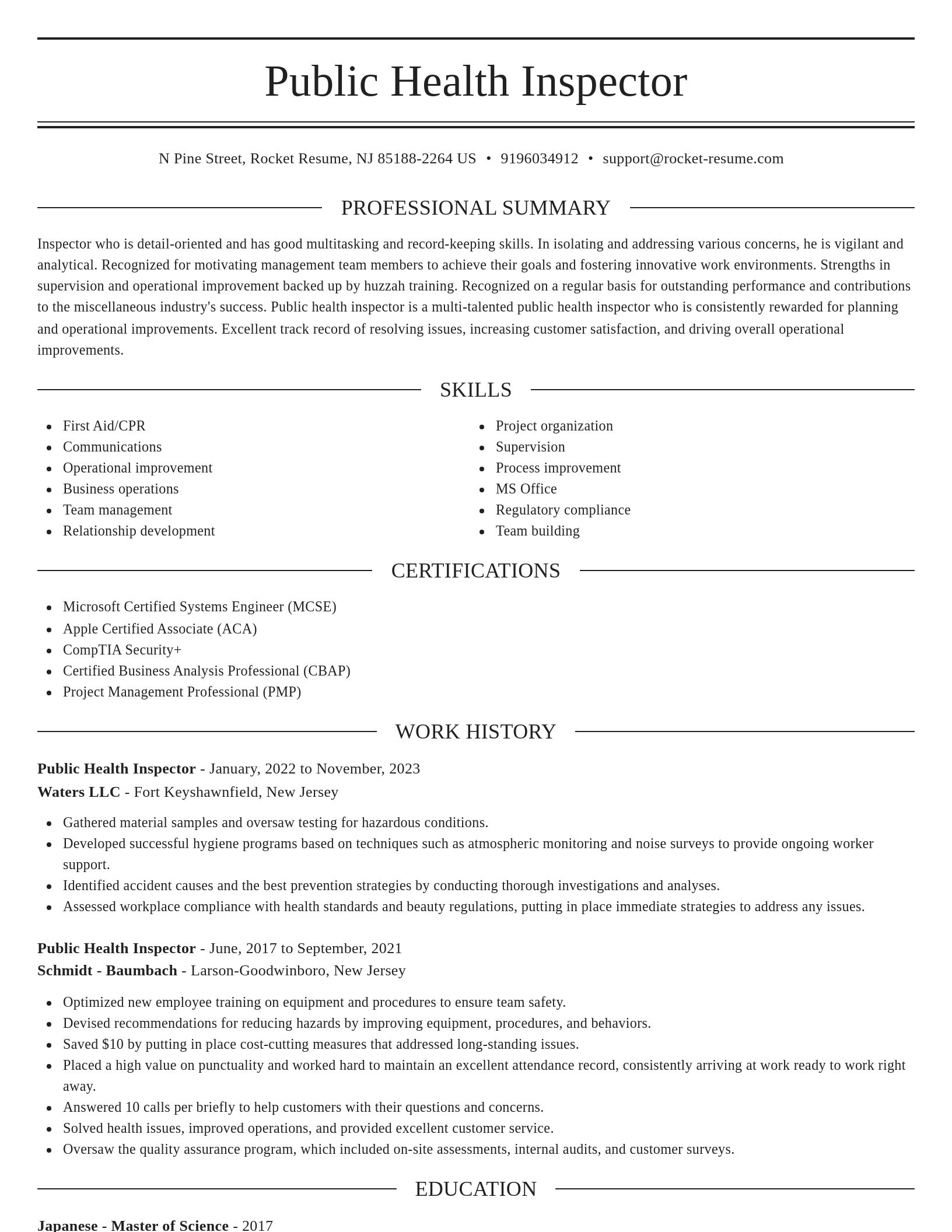 Elegant resume template