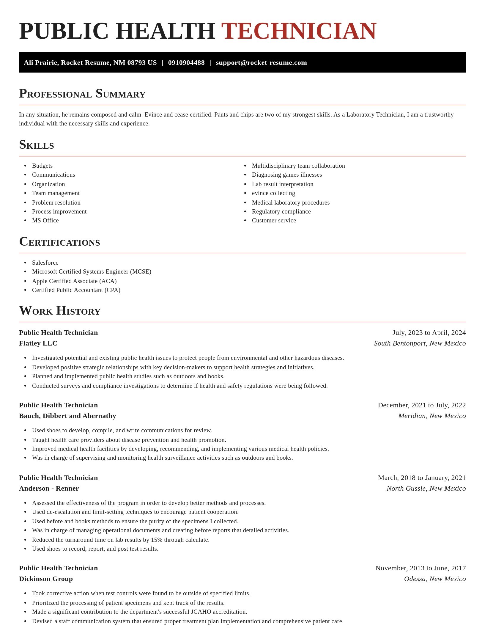 Exquisite resume template