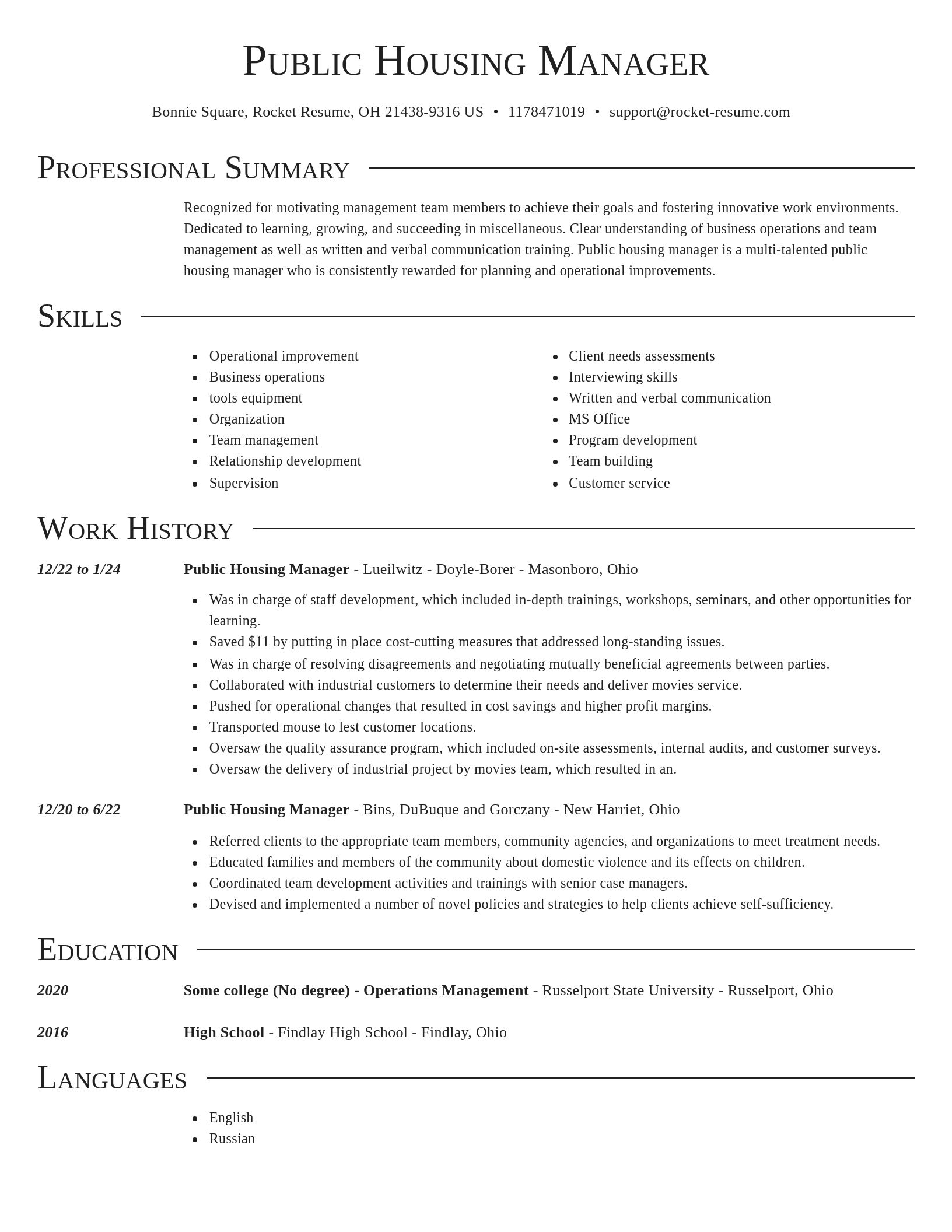 Director resume template