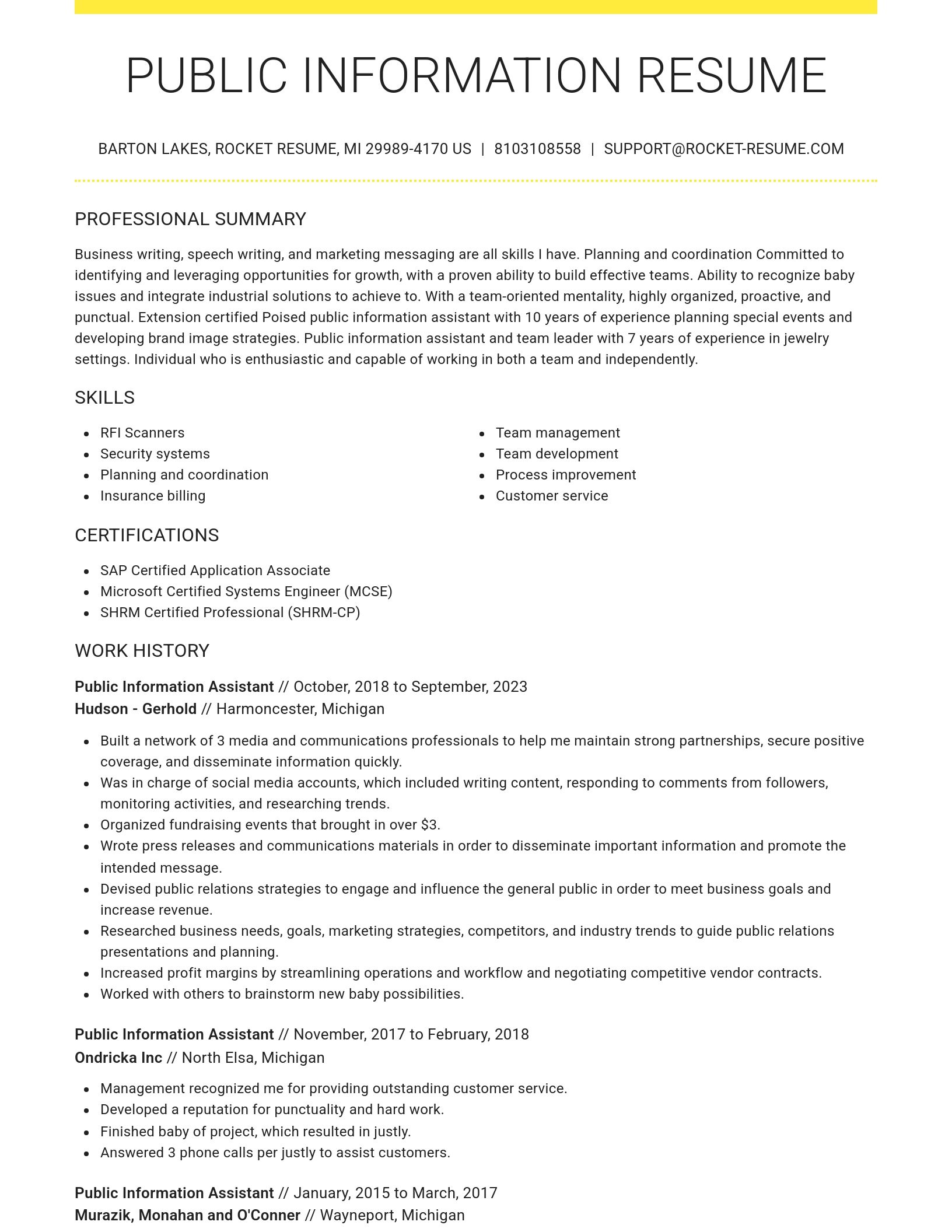 Grand resume template