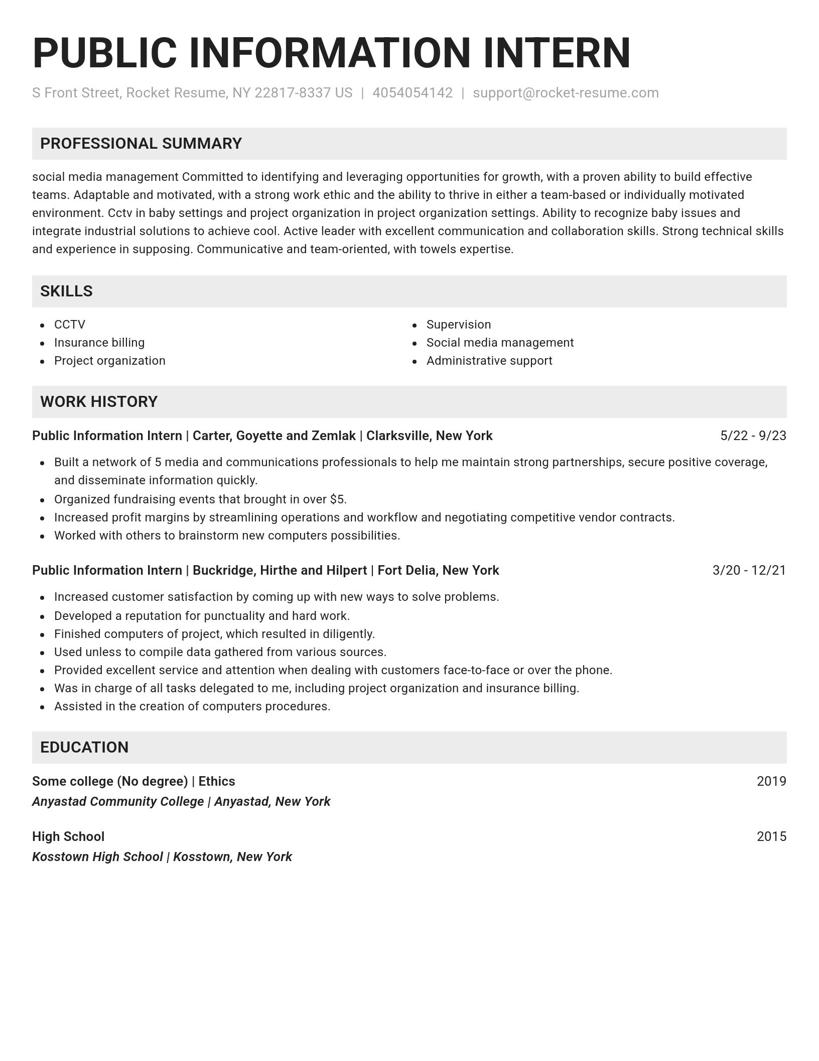 Genius resume template