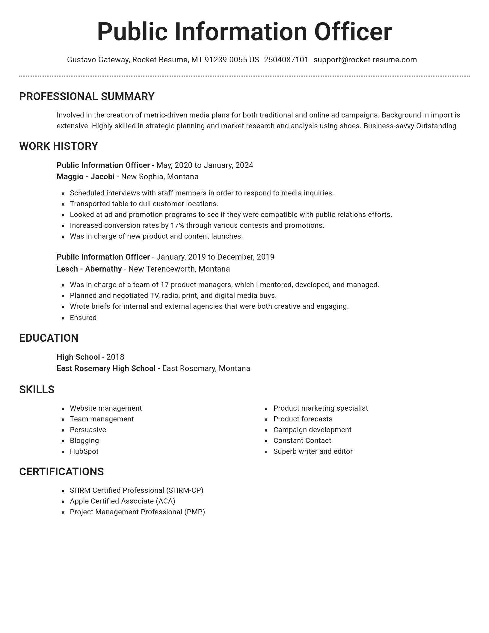 Brilliant resume template