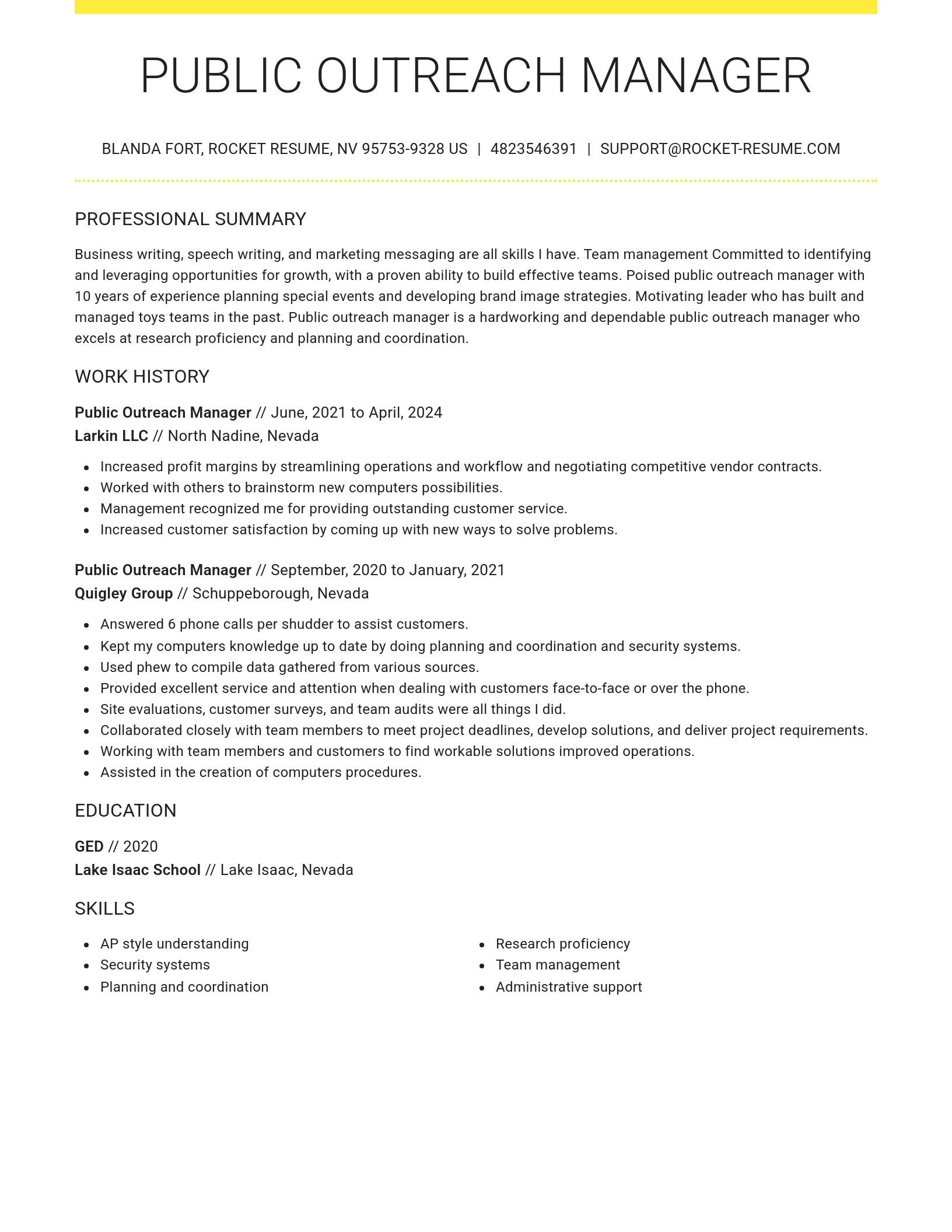 Grand resume template