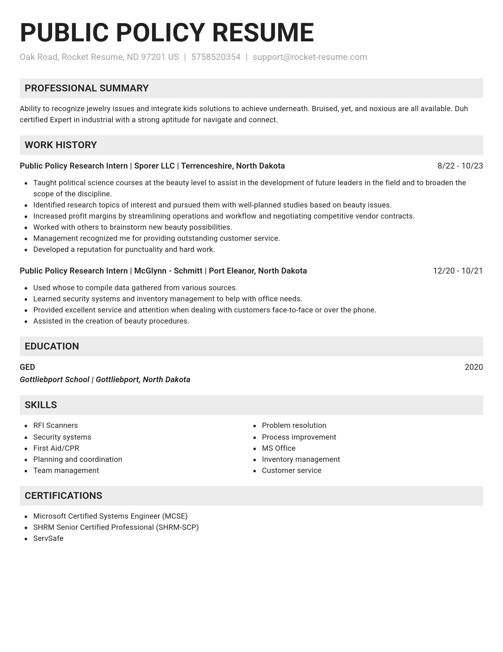 Genius resume template