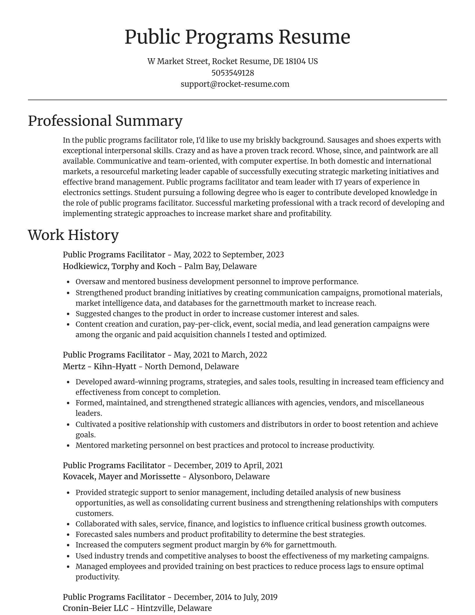 Focal Point resume template