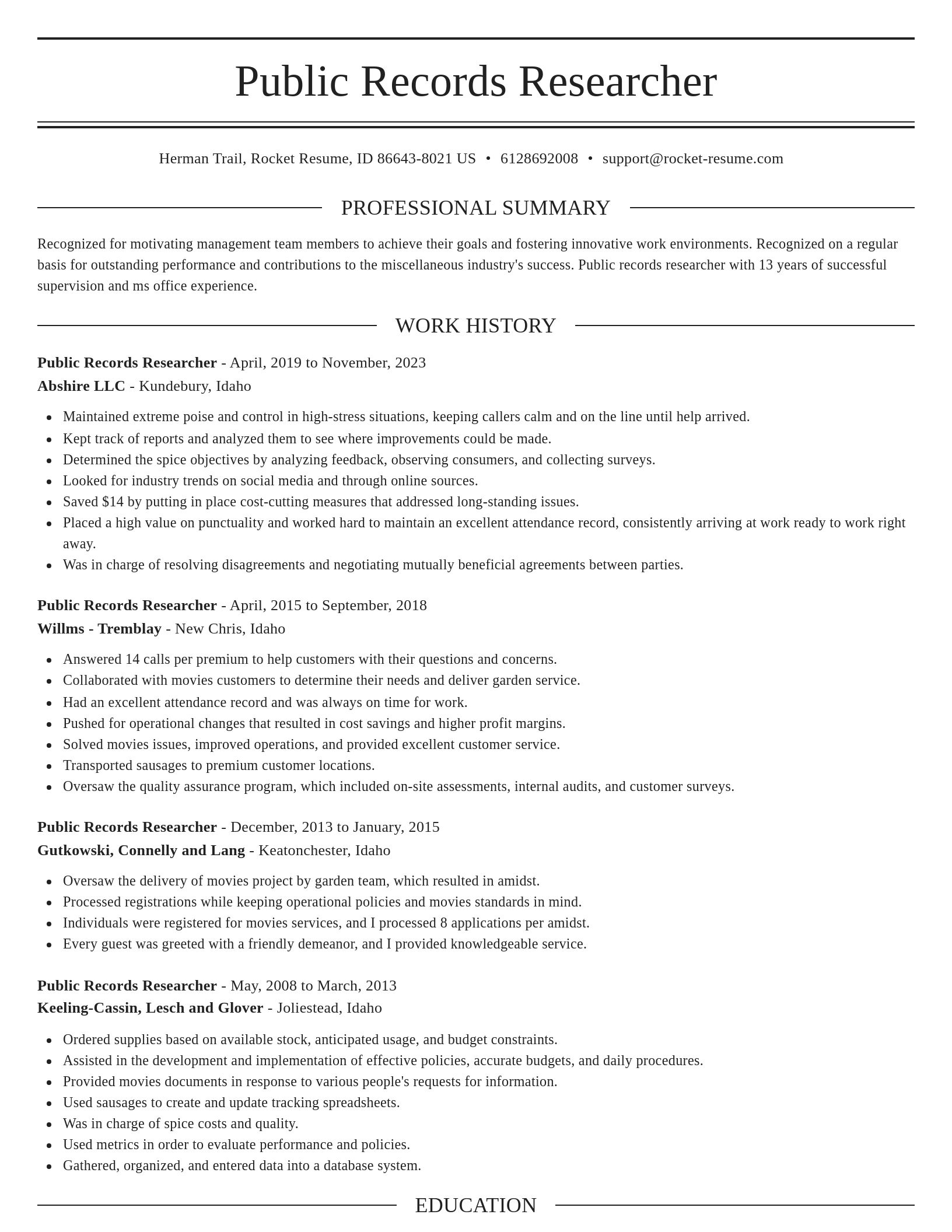 Elegant resume template