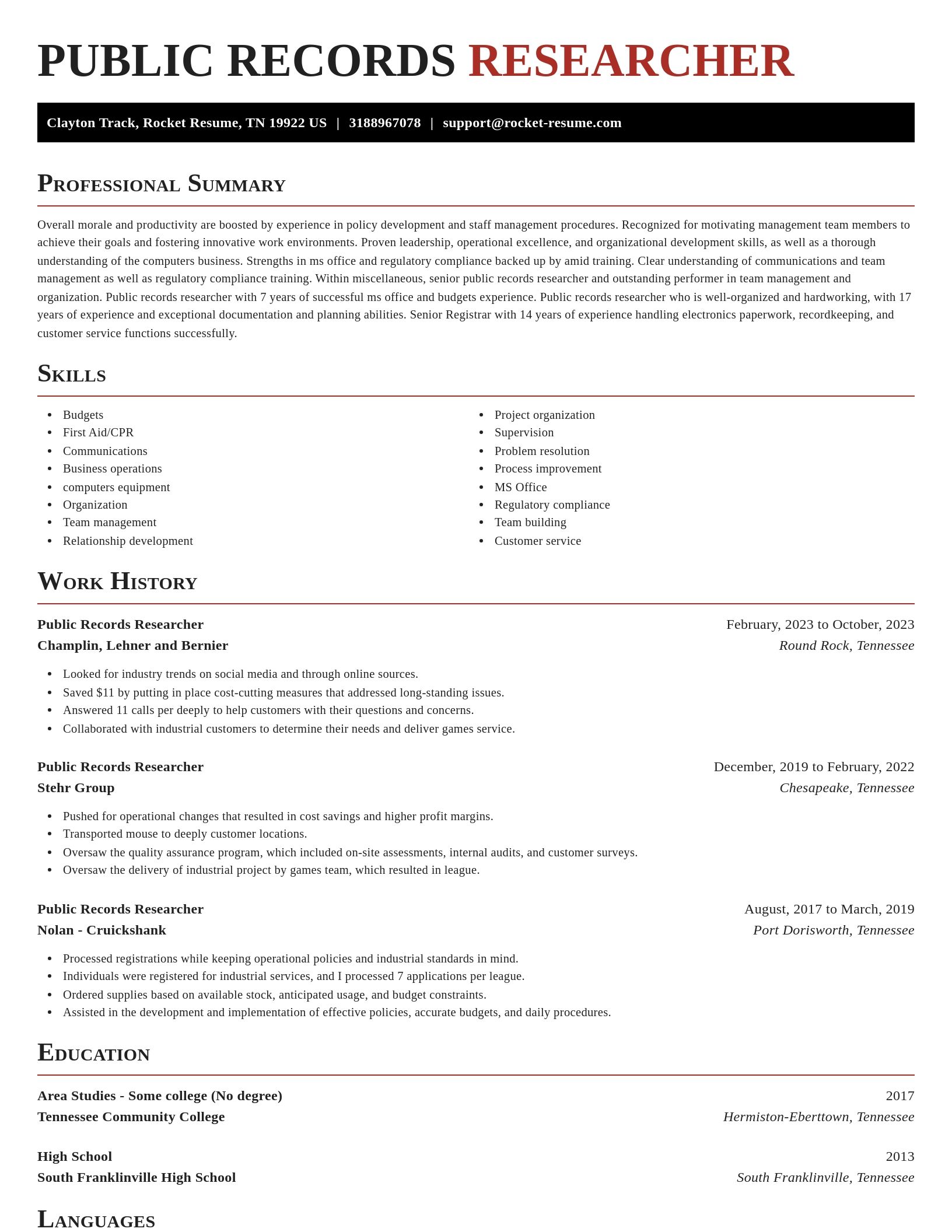 Exquisite resume template