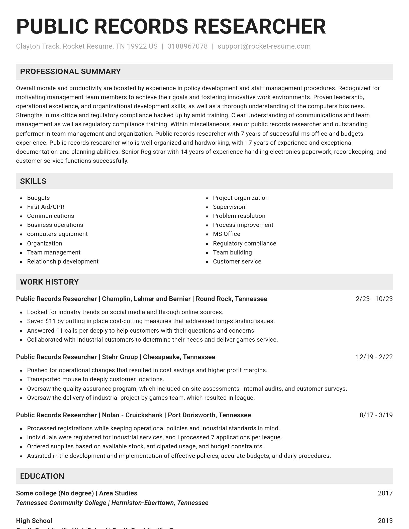 Genius resume template