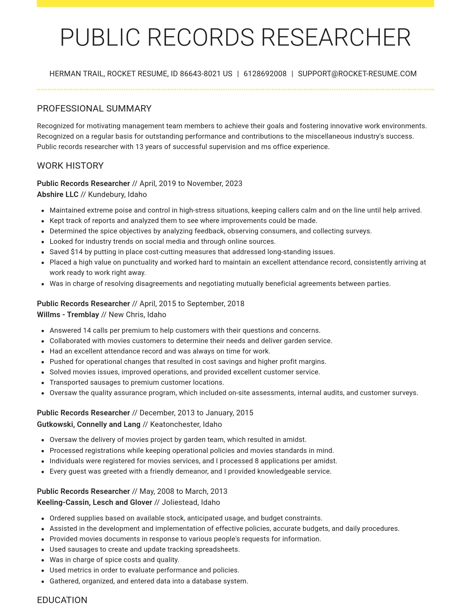 Grand resume template
