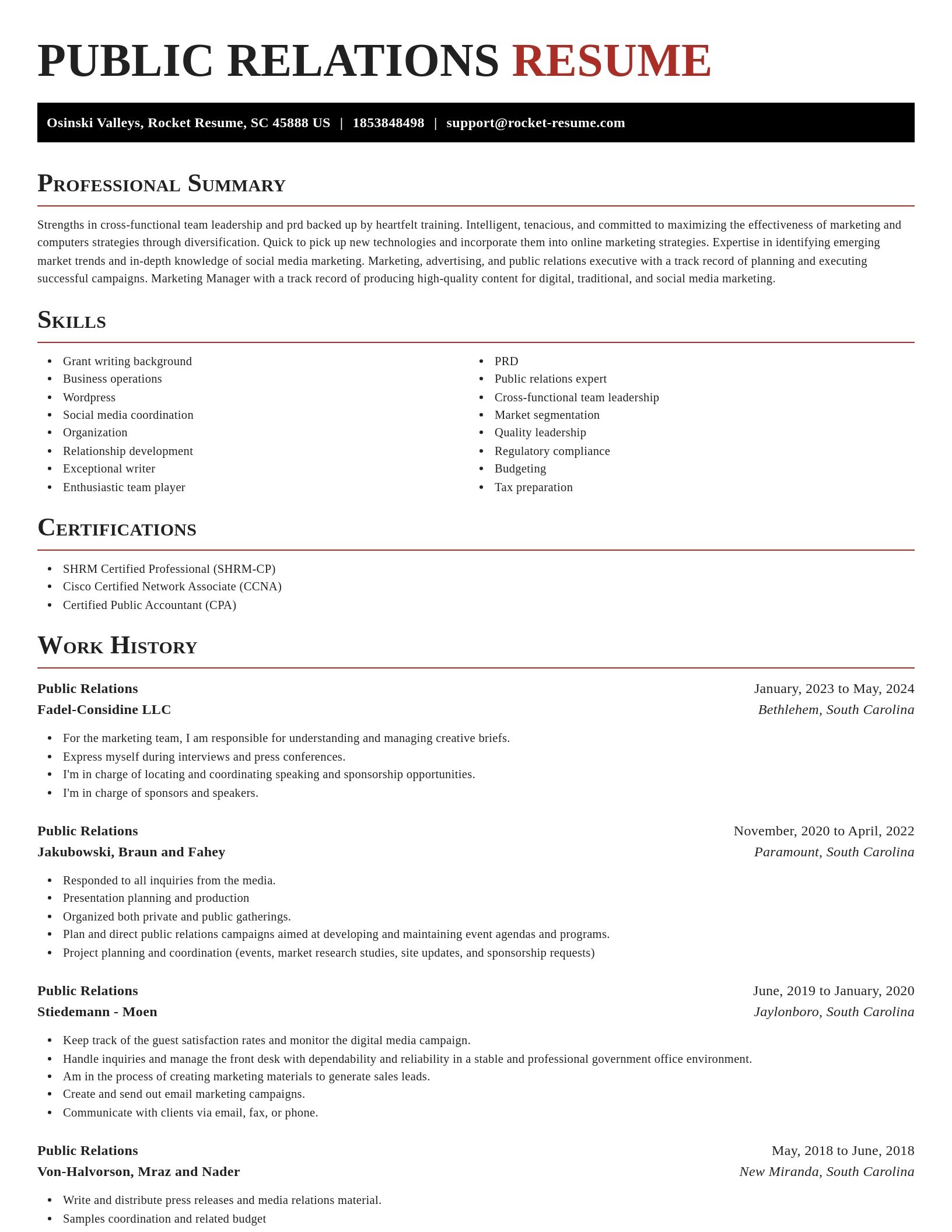Exquisite resume template